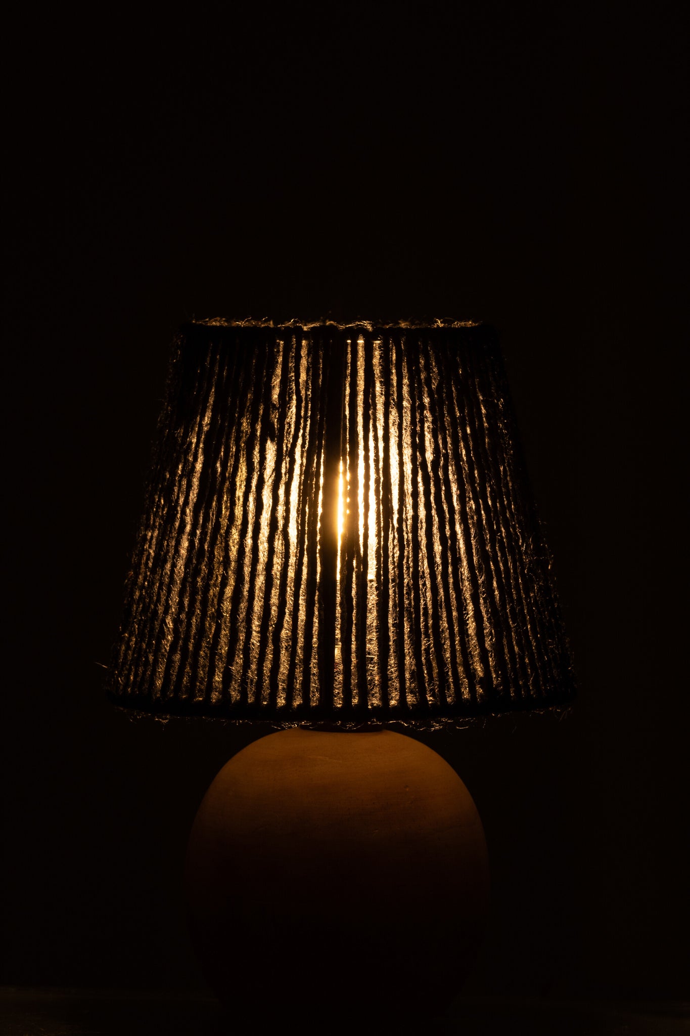 Tafellamp LED Hout/Metaal Zwart