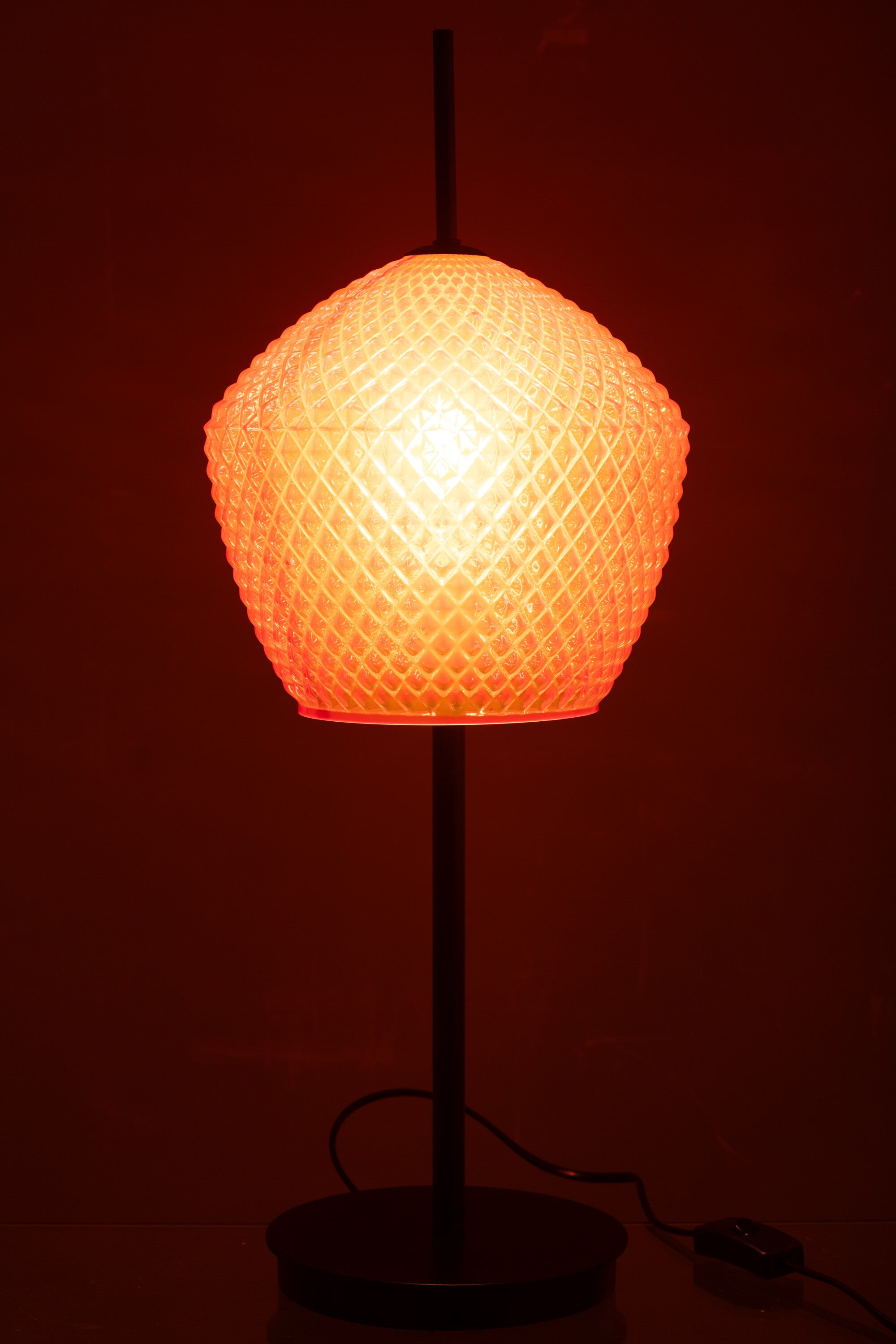Tafellamp Glas Rood