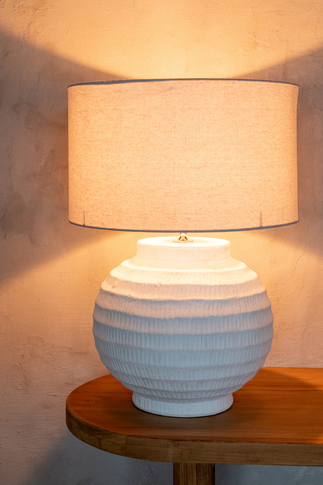 Tafellamp Terracotta Wit