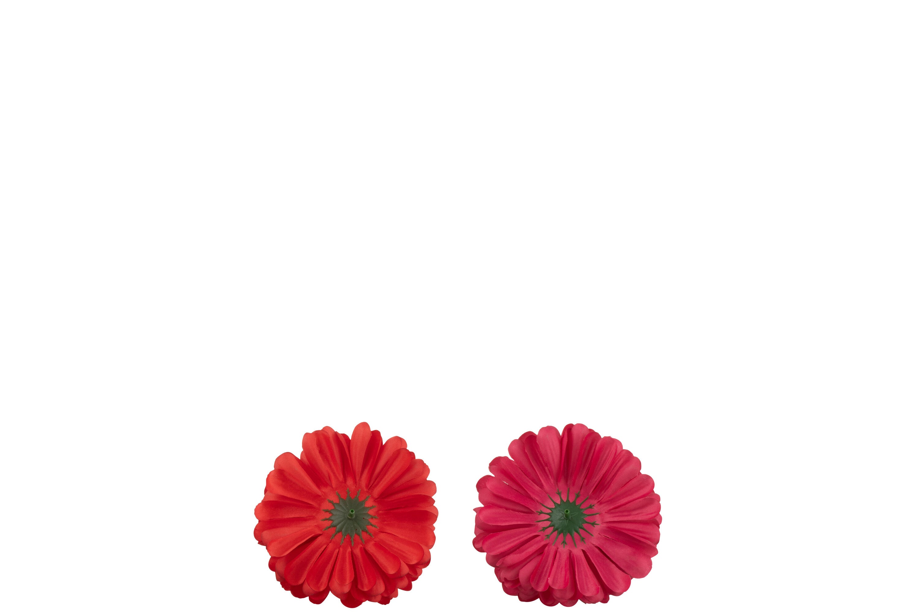 Bloem halve bol Dia13cm Kunstmatig Roze/Rood Assortiment Van 2