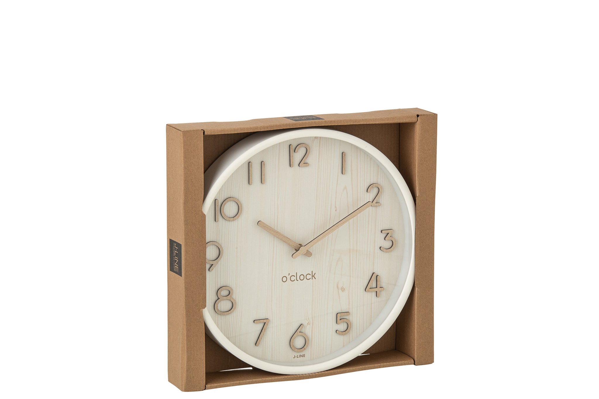 Wall Clock Plywood/Mdf White Small