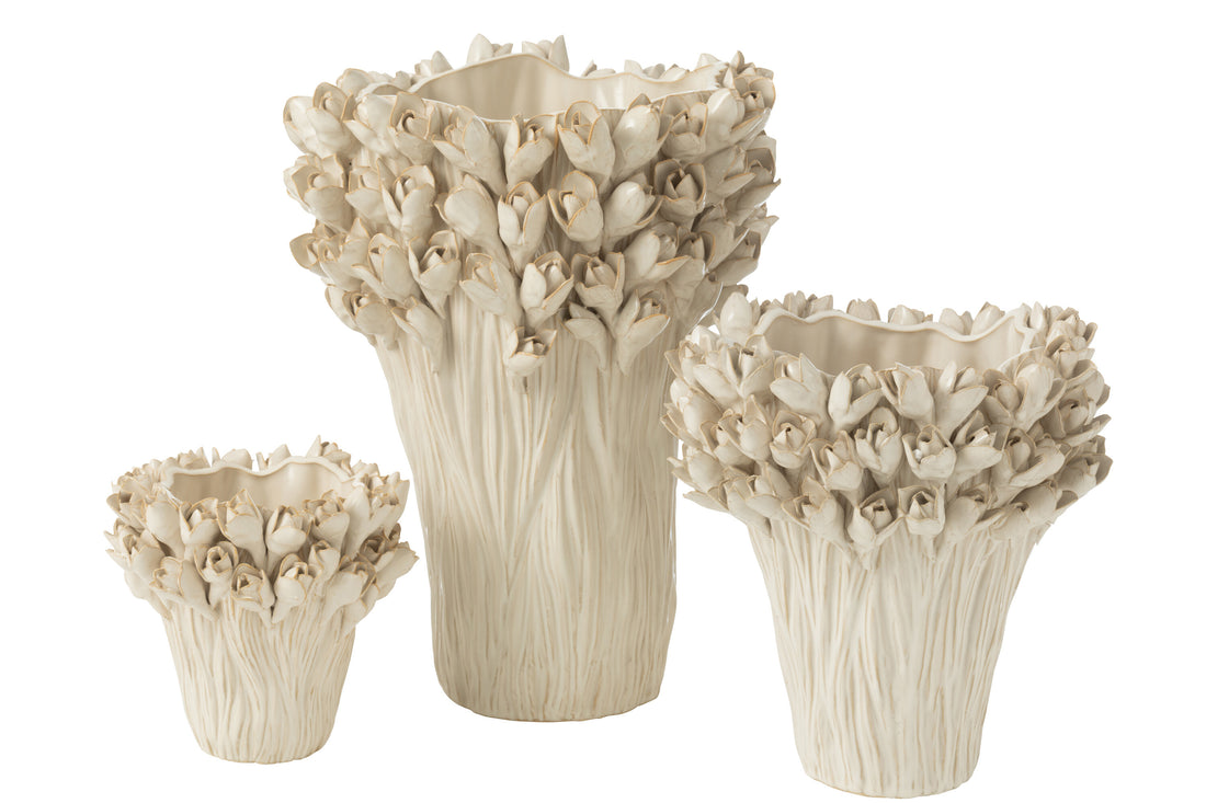 Vaas Ambrosia Keramiek Wit Groot