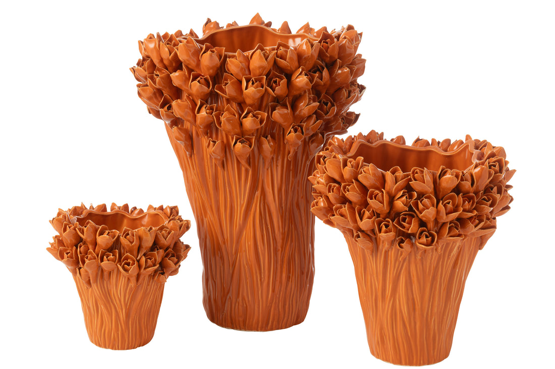 Vaas Ambrosia Keramiek Oranje Groot