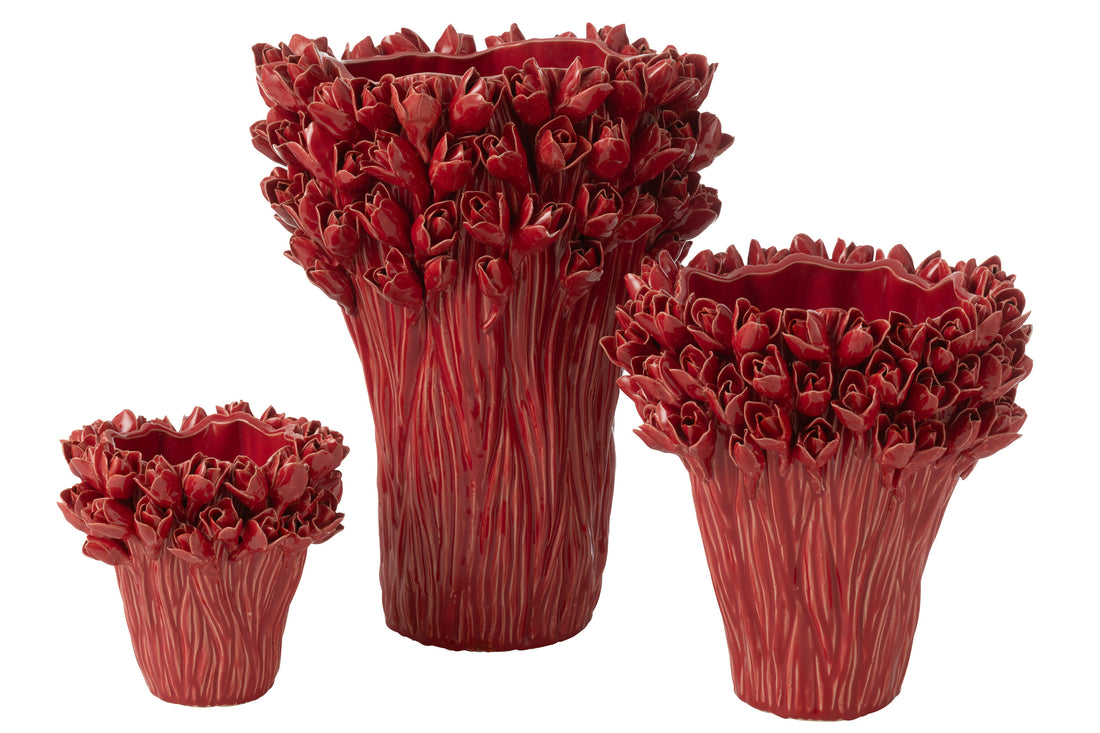 Vaas Ambrosia Keramiek Rood Groot