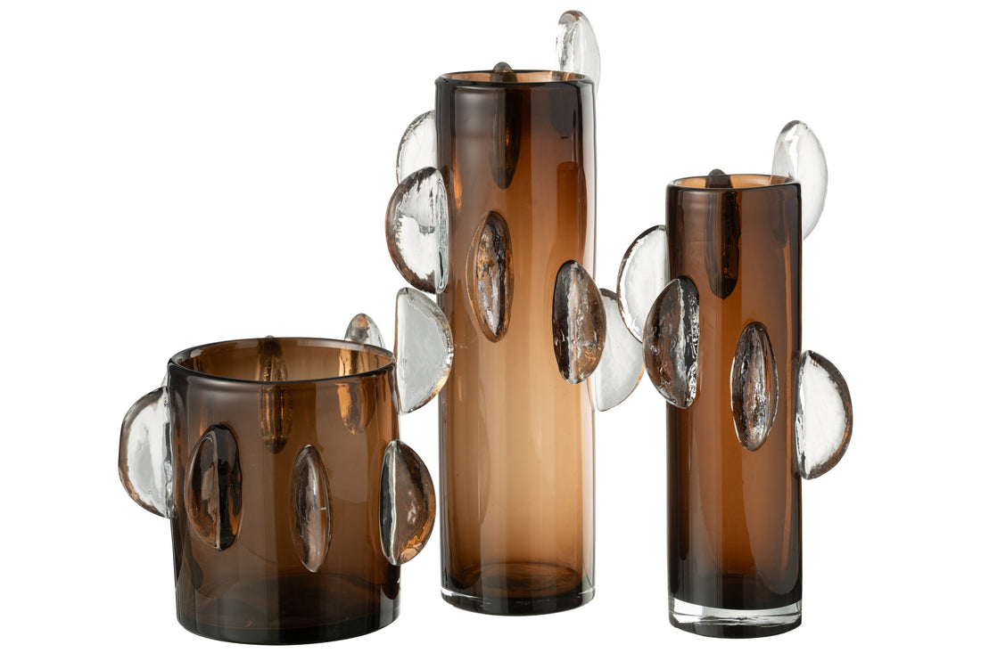 Vaas Steggy Glas Bruin Groot