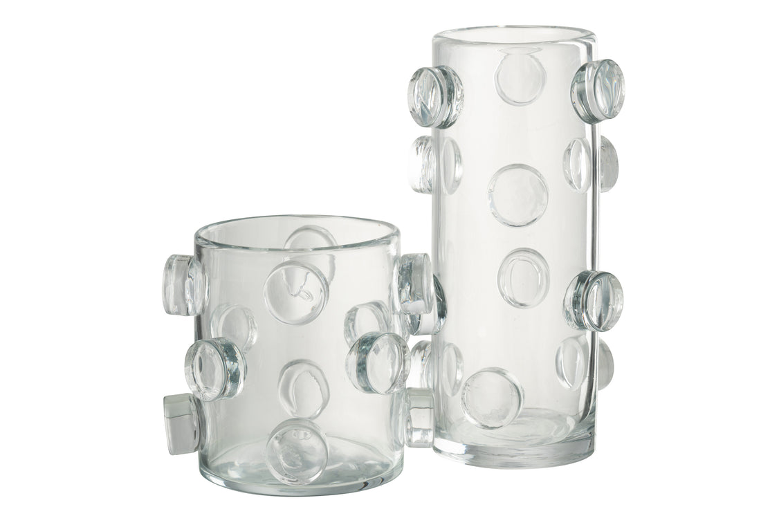 Vaas Kiezelstenen Glas Transparant Groot