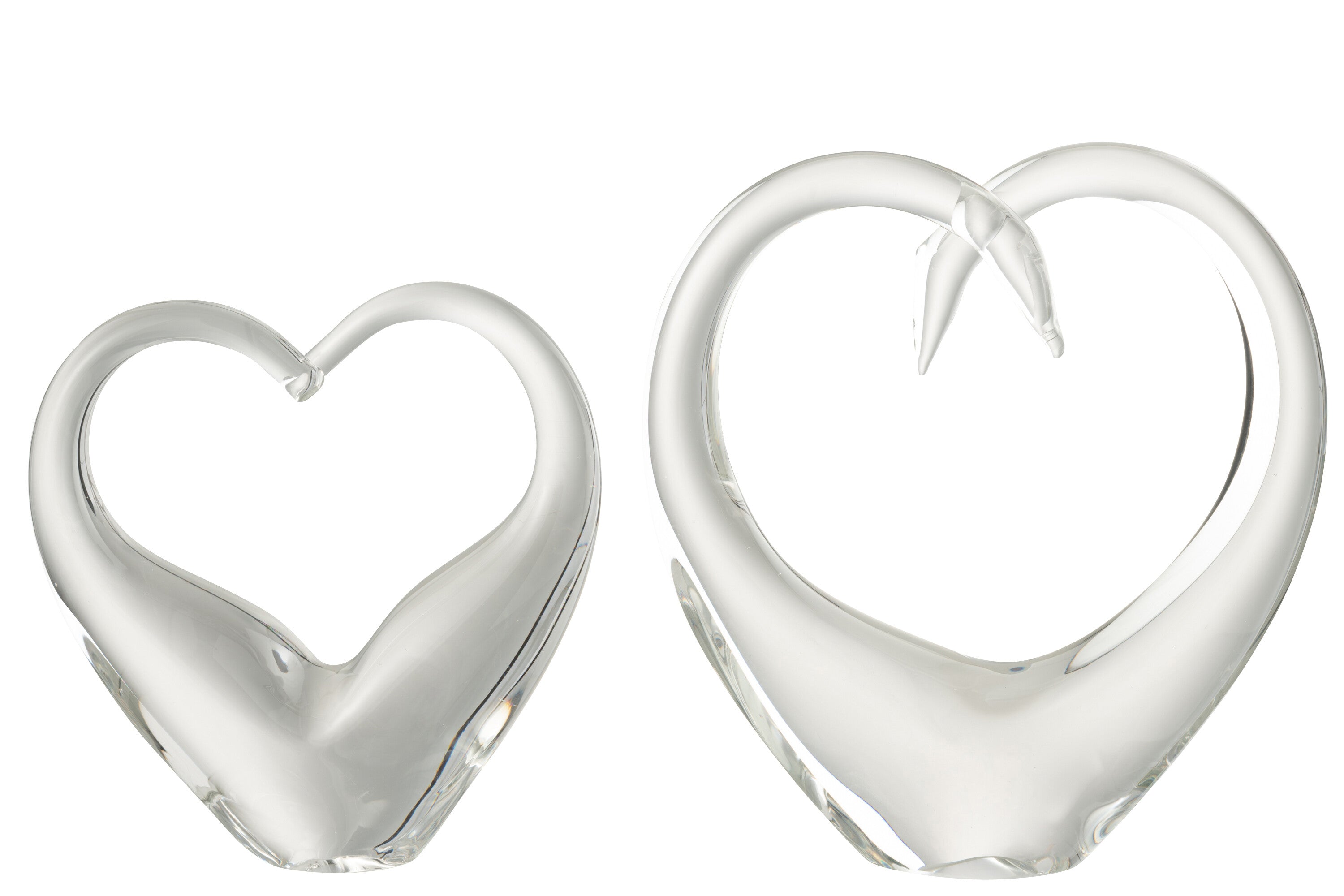 Papiergewicht Hart Glas Transparant Groot
