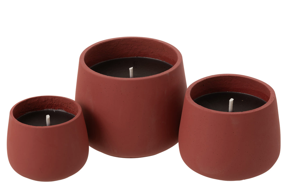 Buitenkaars Cyra Cement Rood Groot - 48 uur