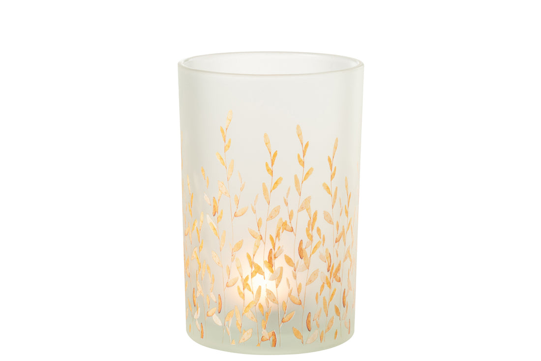 Orkaanhouder Sally Glas Oranje/Transparant Groot