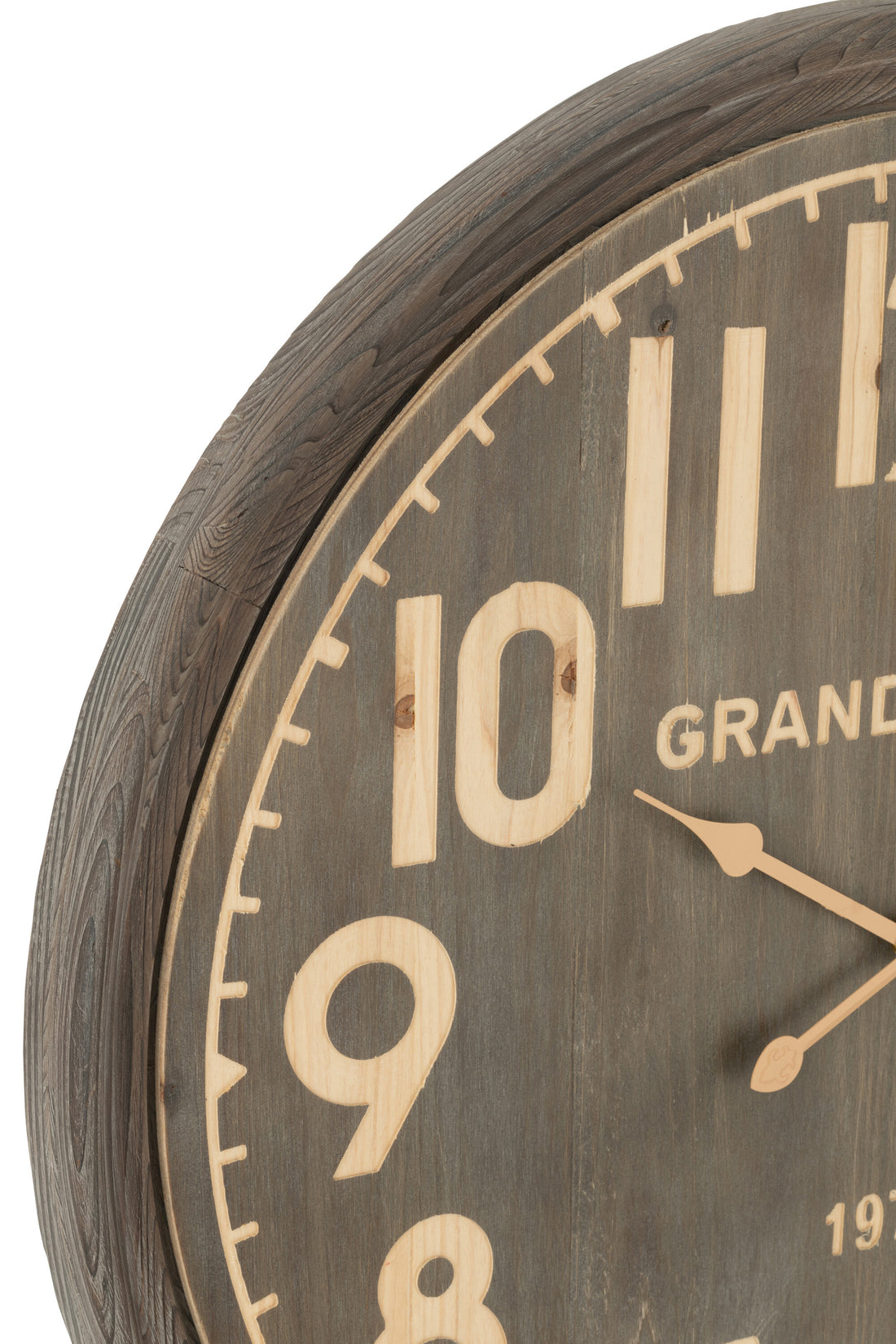 Wandklok Grand Hotel Mdf Donker Natuurlijk Groot