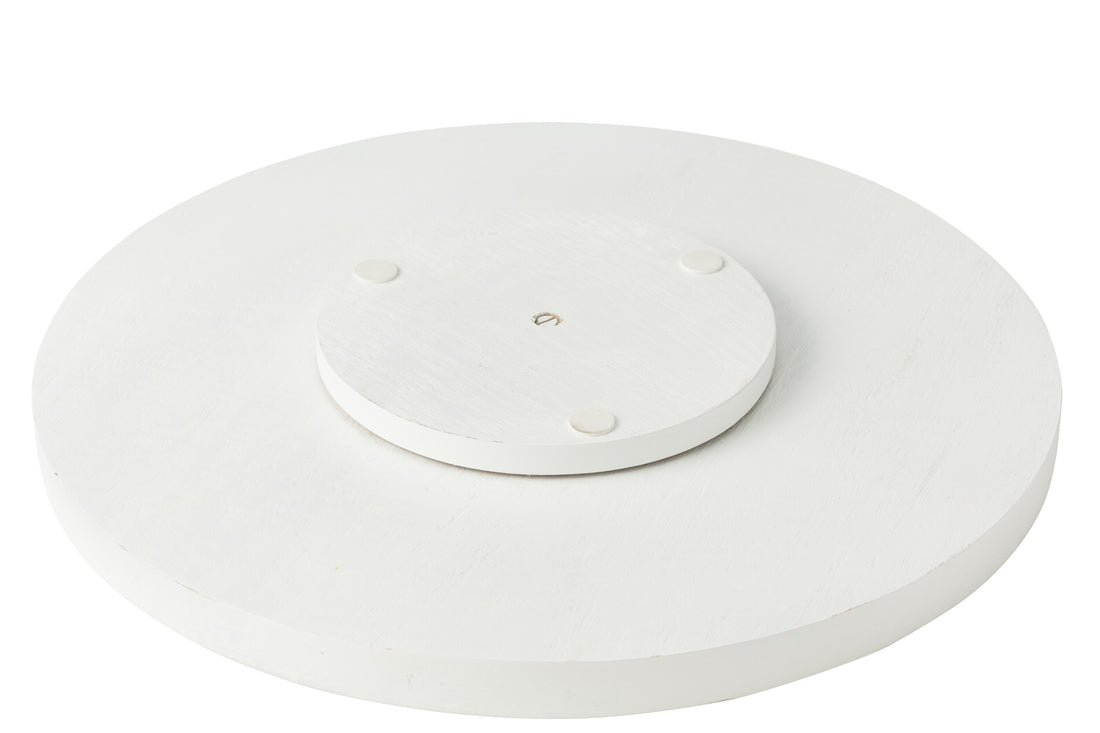 Dienblad van mangohout groen/wit