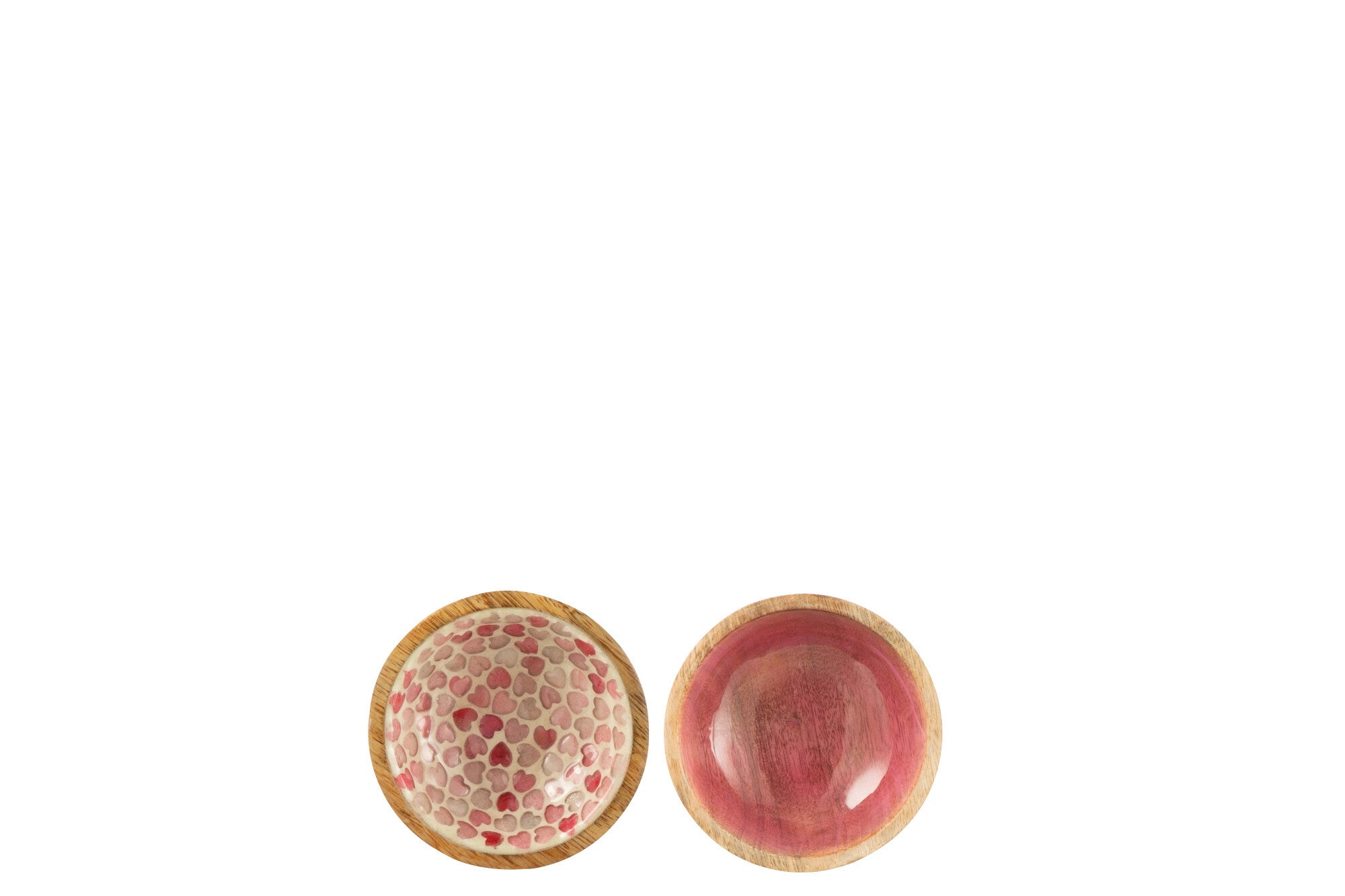 Kommetje Mangohout Roze Klein Assortiment Van 2