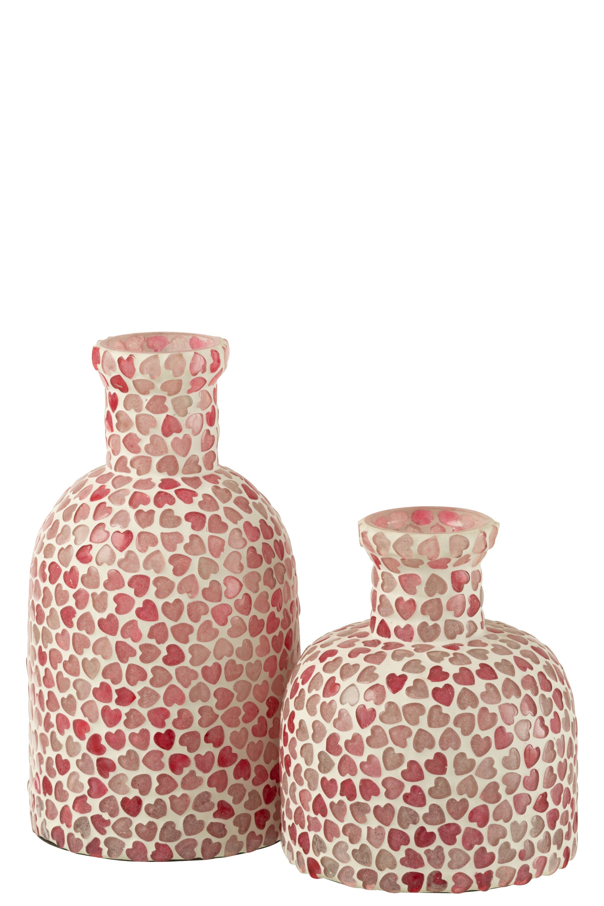 Hart Mozaïek Glas Roze Groot