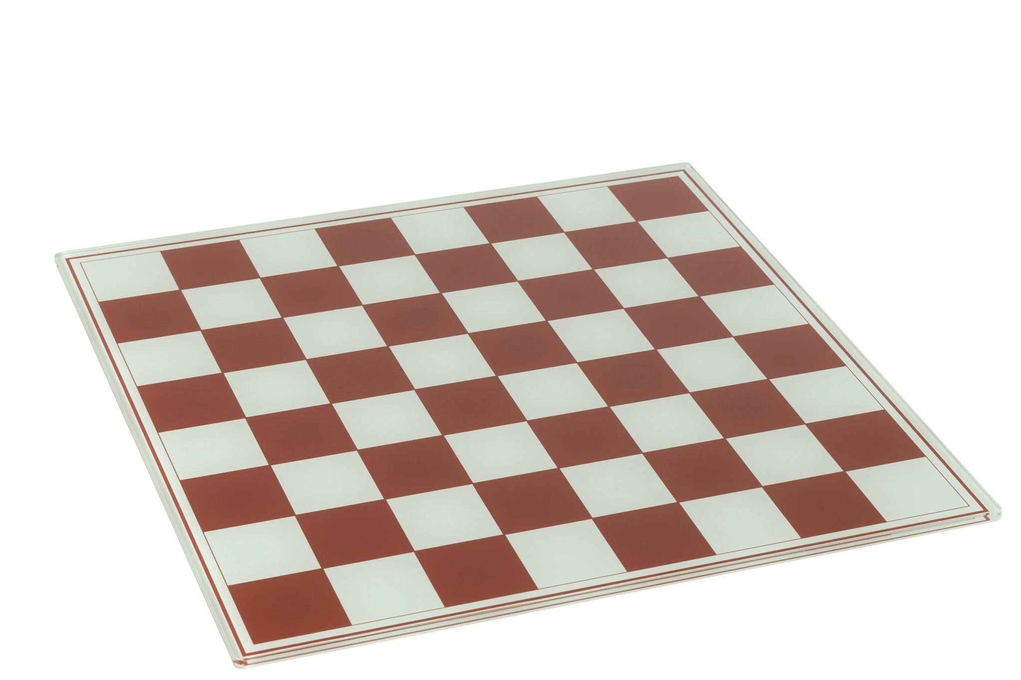 Schaakspelbord Polyresin Wit/Kerst Rood
