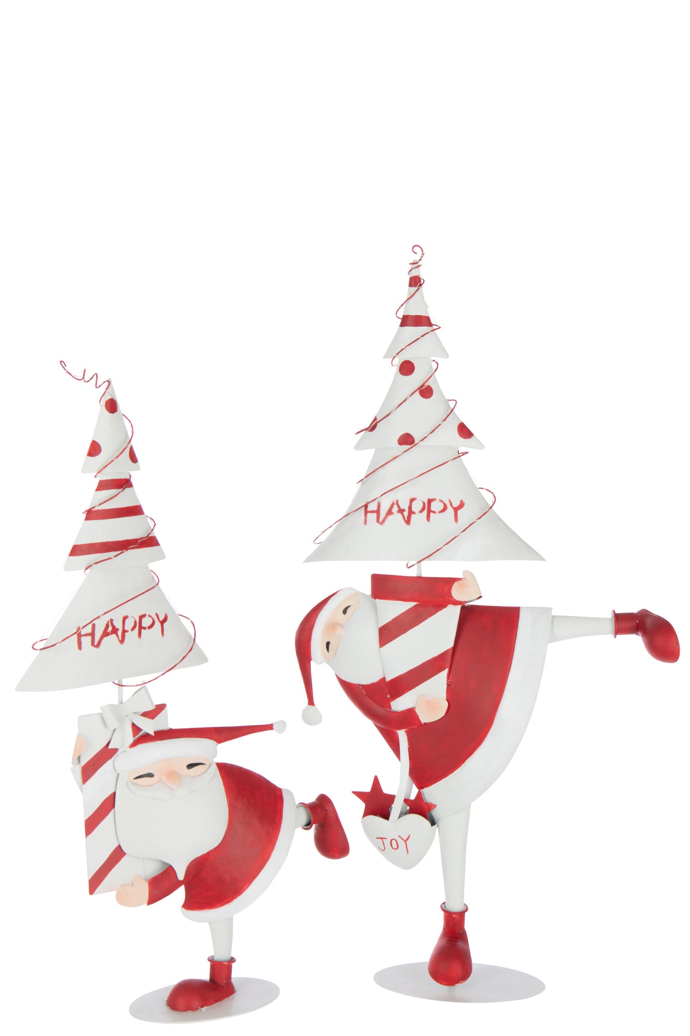 Kerstman Led Boom IJzer Kerst Rood/Wit Groot