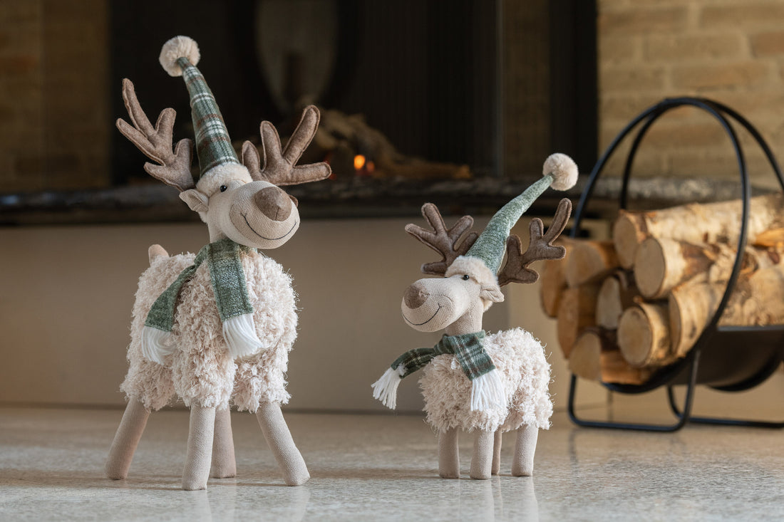 Eland Sjaal Polyester Gebroken Wit/Groen Klein