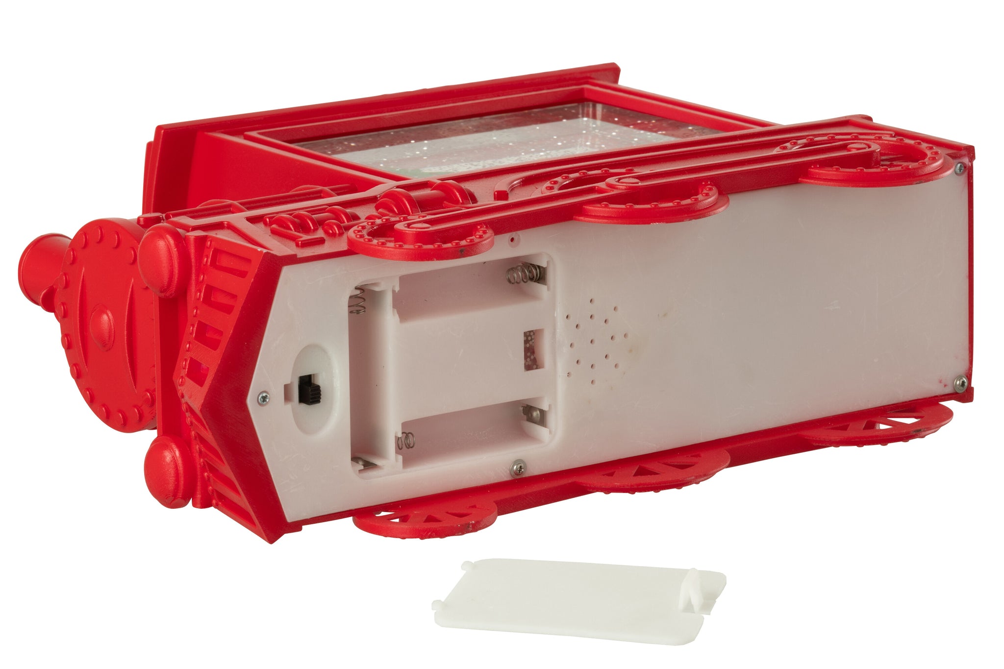 Water Globe Locomotive Plastic Christmas Red