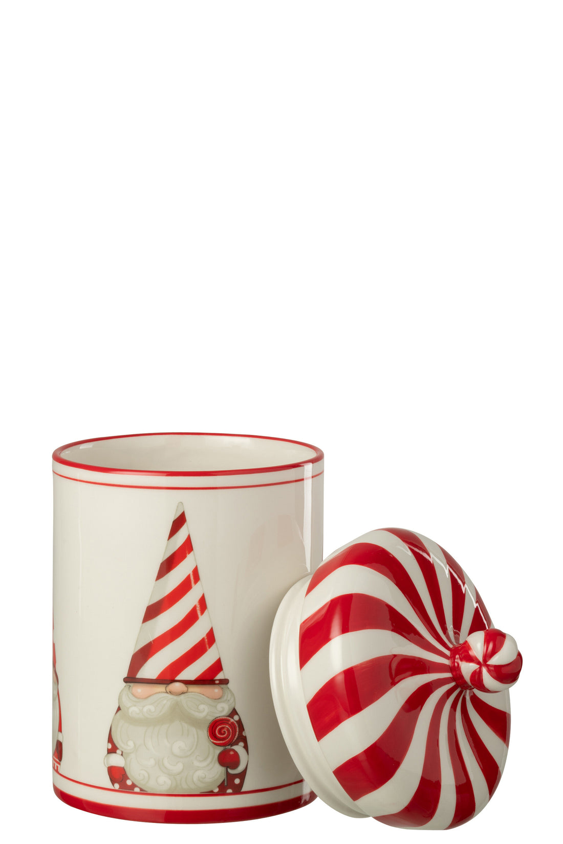 Pot Decoratieve Kerstman Dolomiet Kerst Rood/Wit