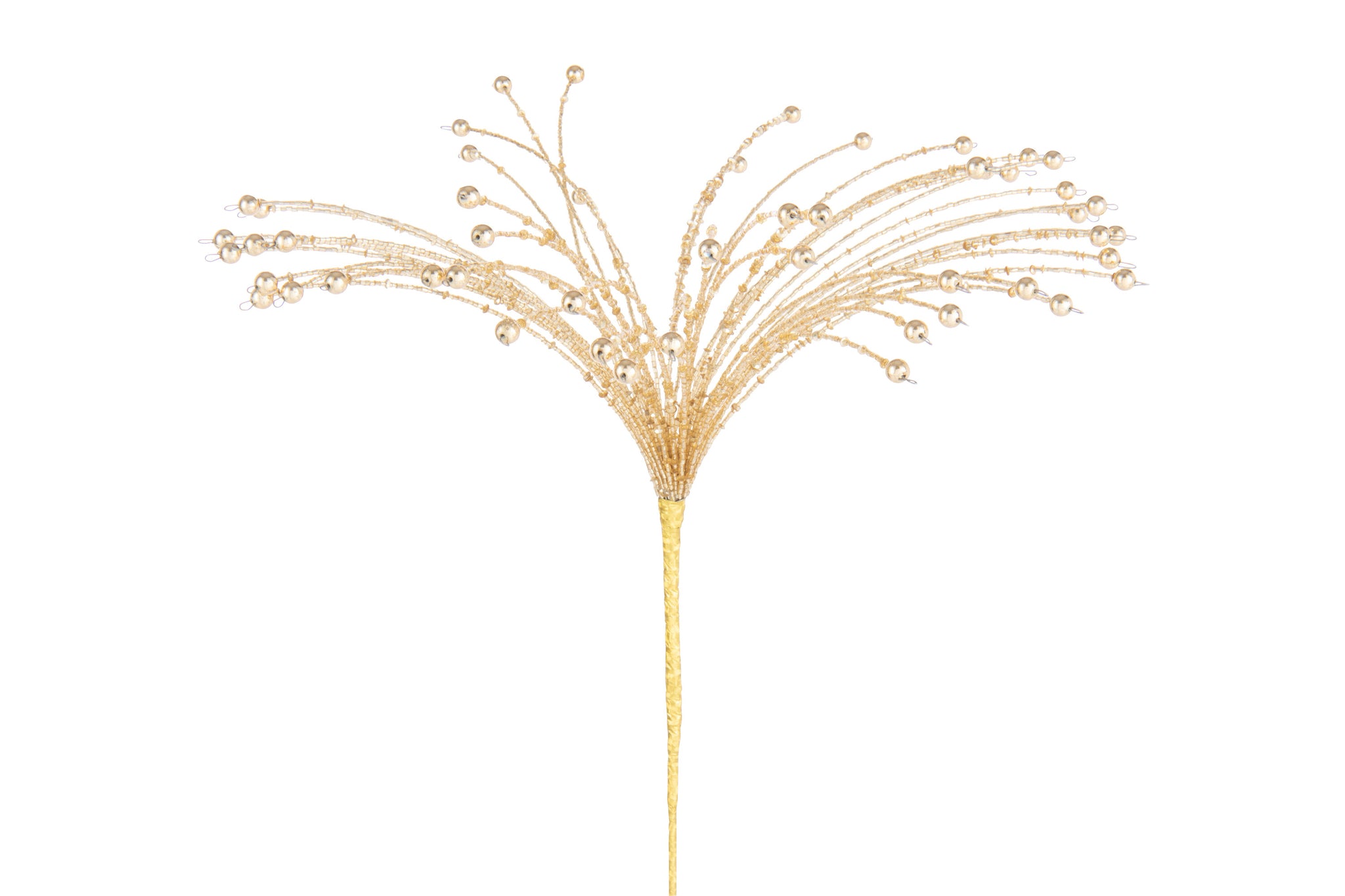 Decoratieve tak kralen/ijzer goudkleurig