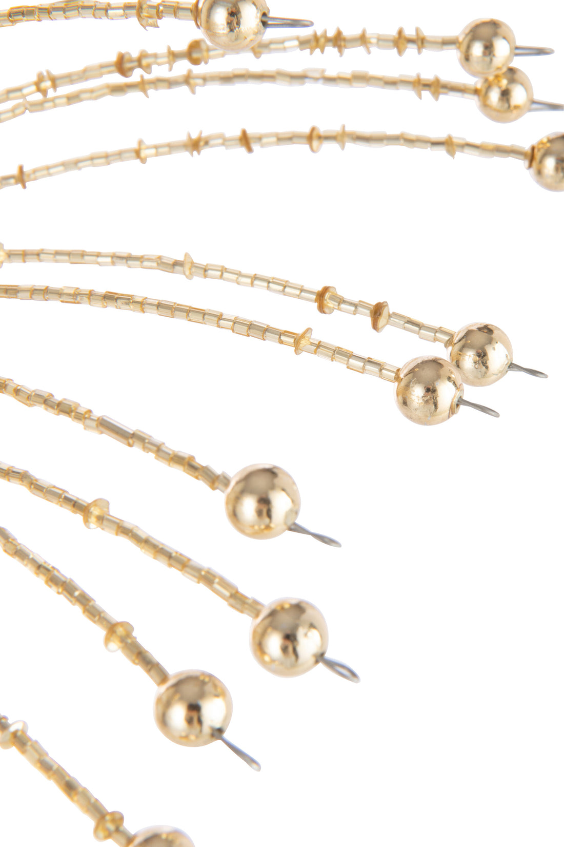 Decoratieve tak kralen/ijzer goudkleurig