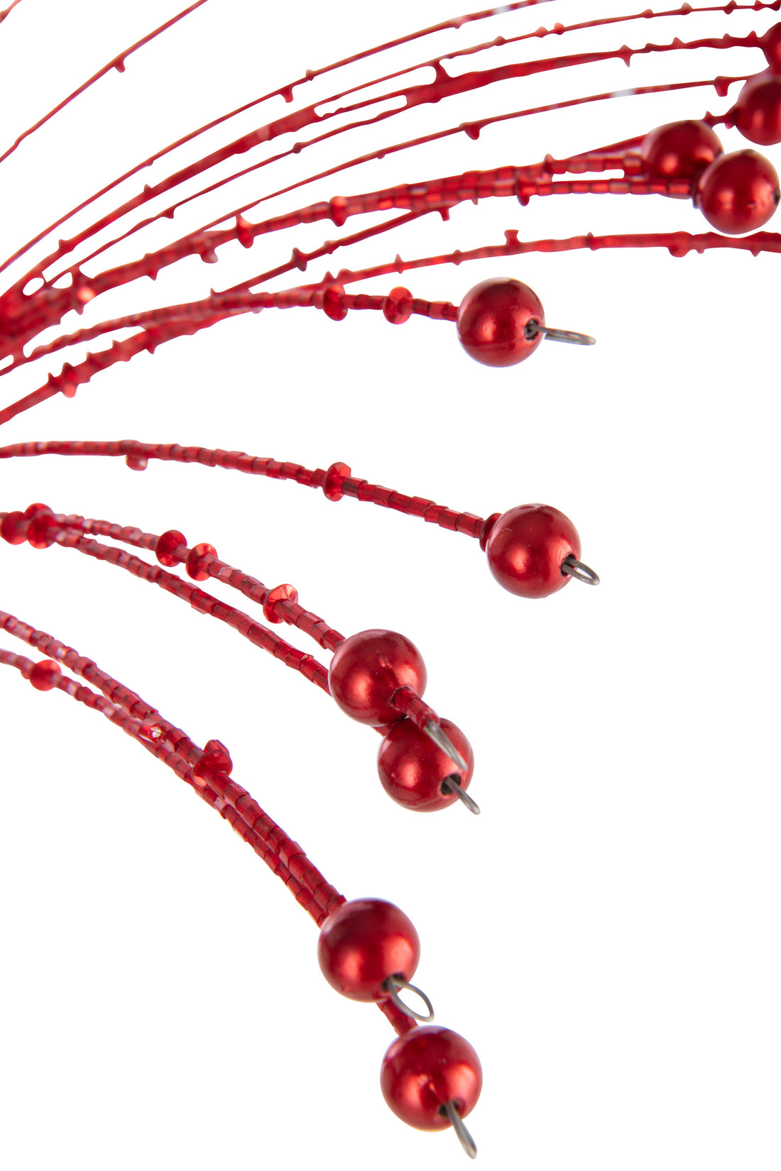 Decoratieve tak kralen/IJzeren Kerst Rood