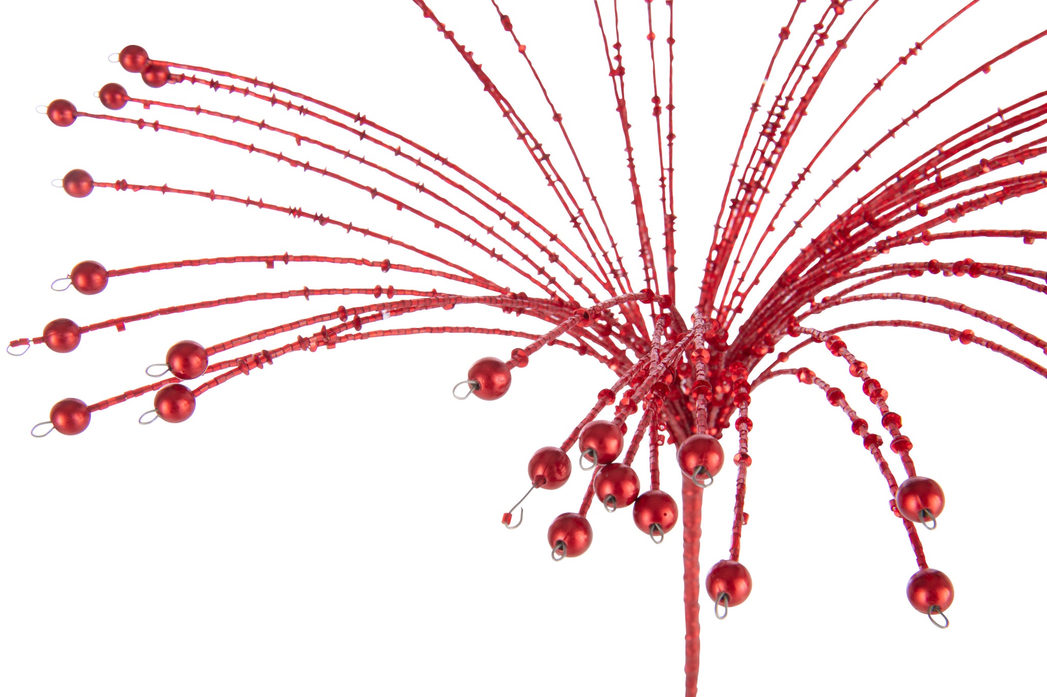 Decoratieve tak kralen/IJzeren Kerst Rood