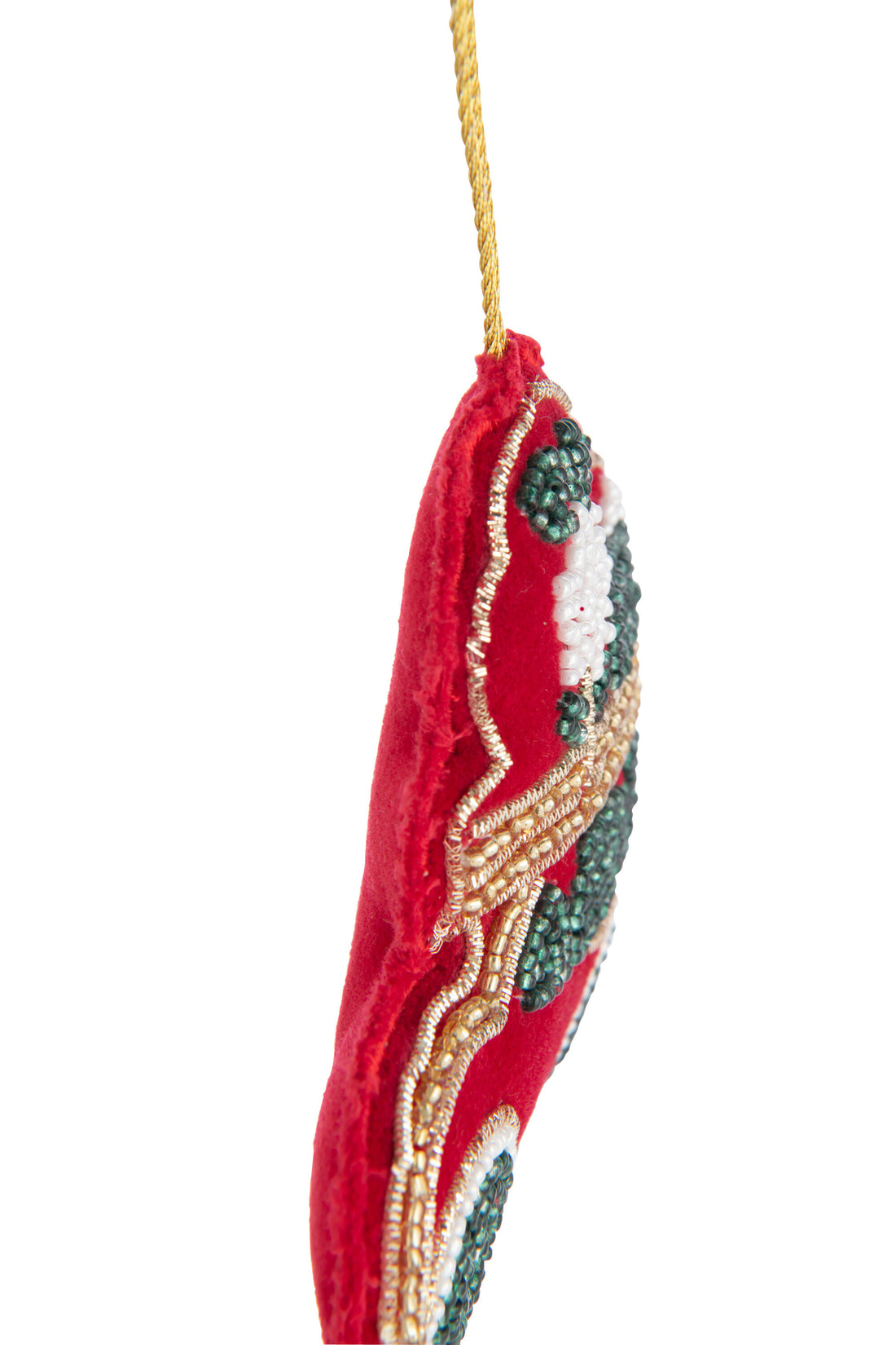 Hanger Auto/Mof/Trui Kralen/Fluweel Kerst Rood Assortiment Van 3