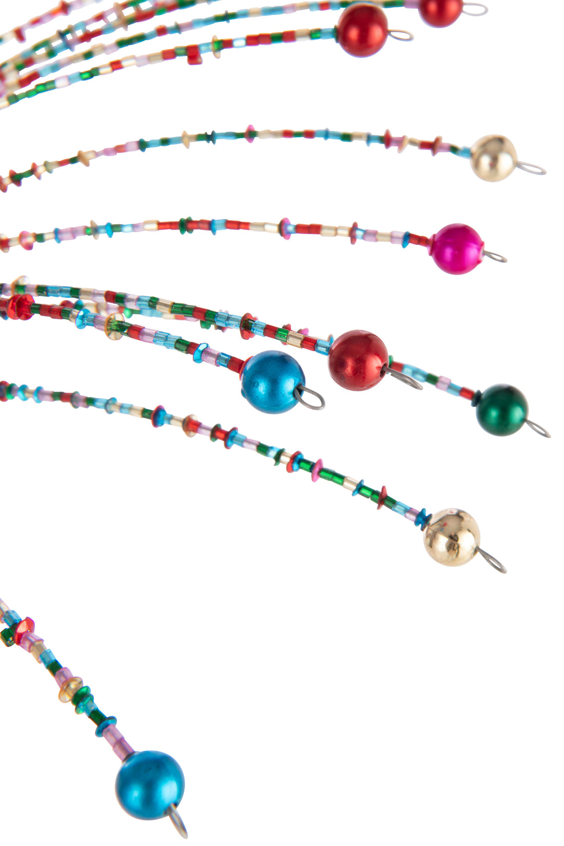 Decoratieve tak ijzer/kralen veelkleurig