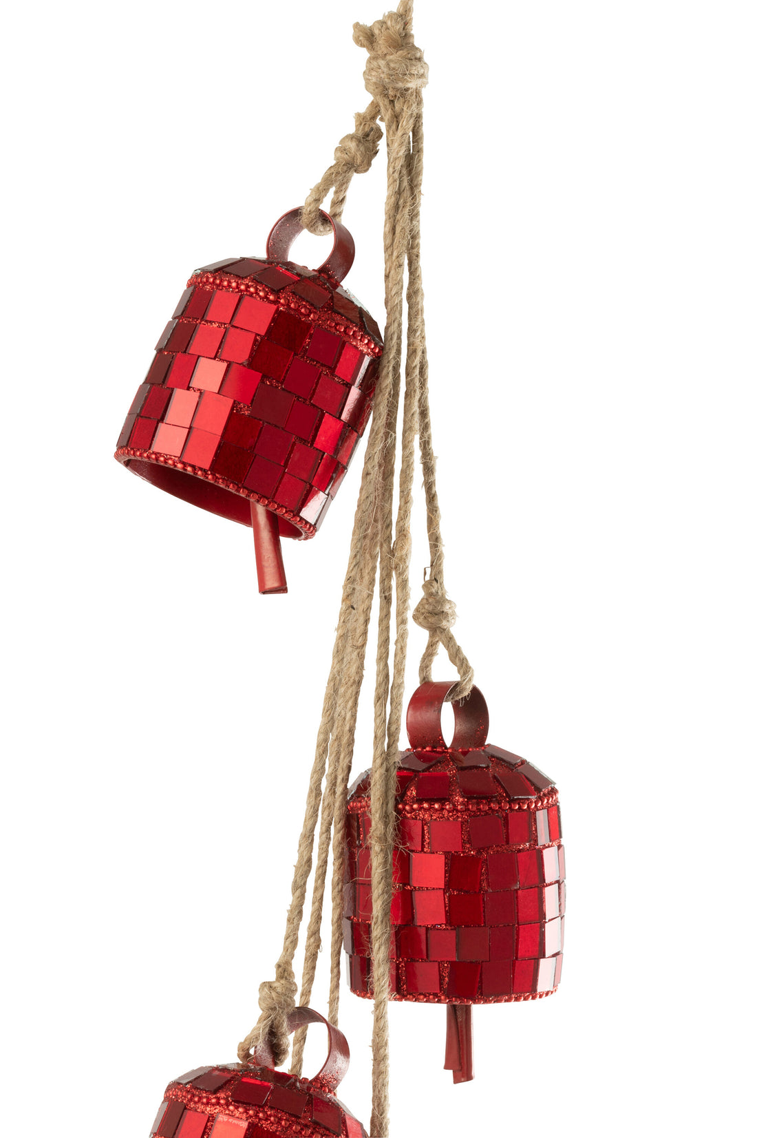 Hanger 7 Bells Mirrors Iron Christmas Red