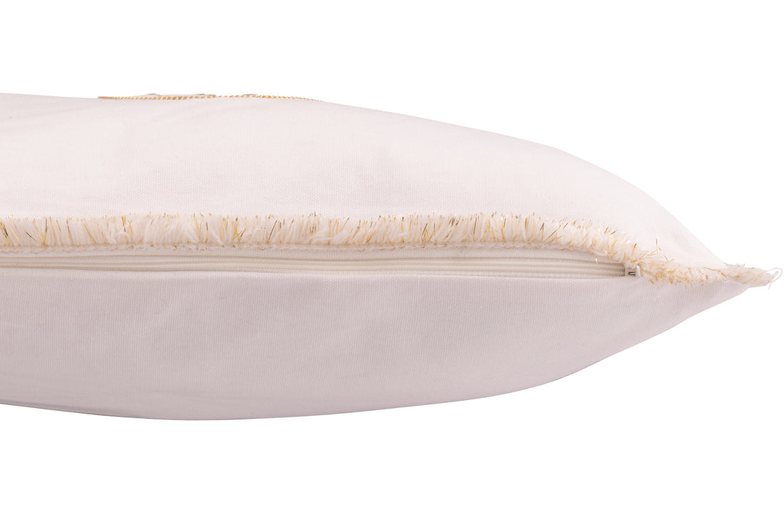 Kussen Kerstballen Katoen Wit/Goudkleurig