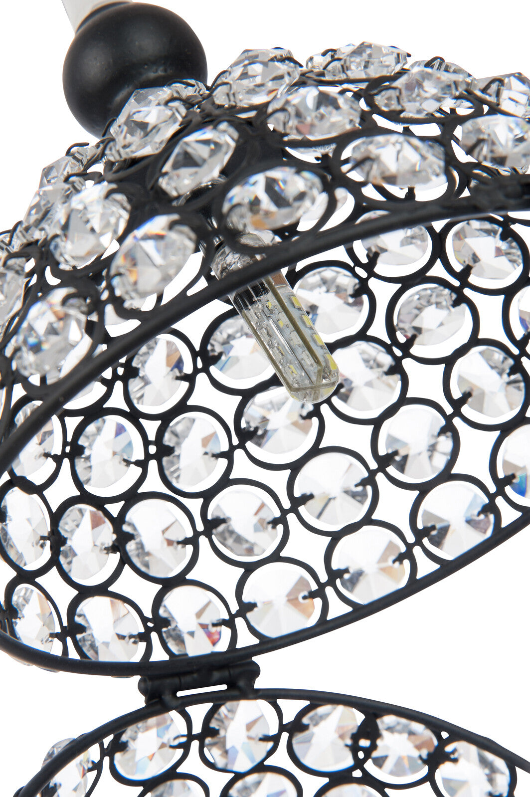 Kerstboom op metalen voet/papier Kerst rood klein