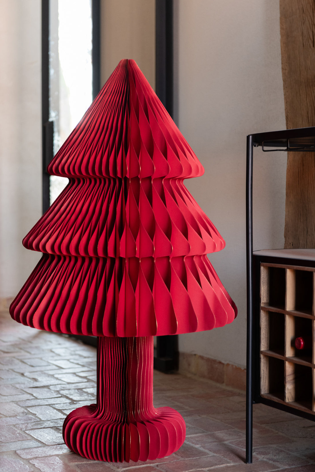 Kerstboom Opvouwbaar Papier Kerst Rood Groot