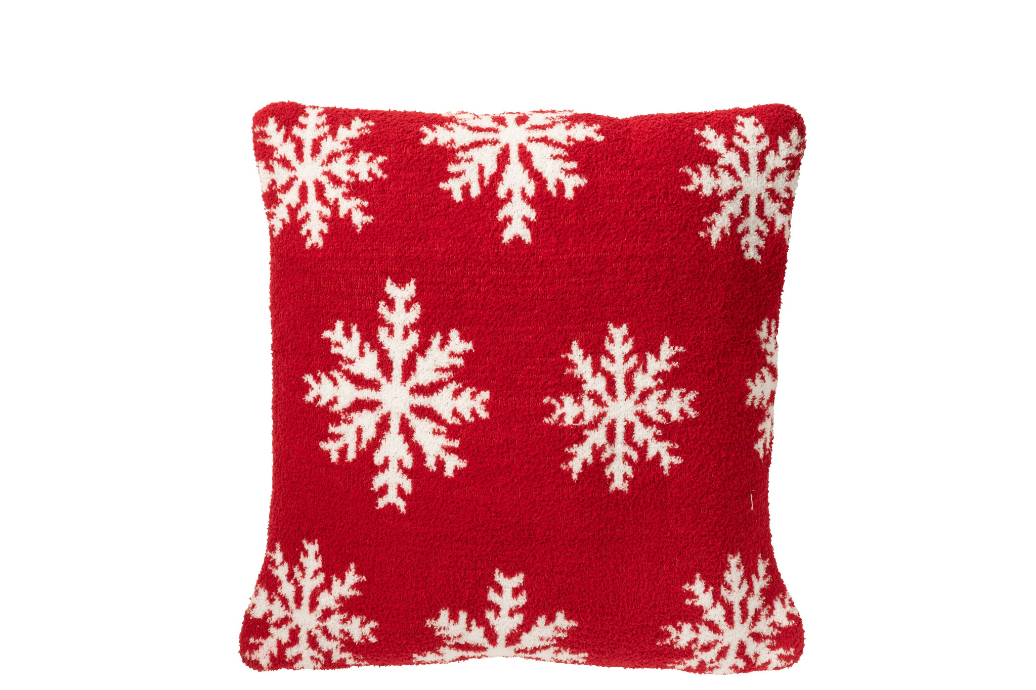 Kussen Sneeuwvlokken Polyester Rood/Wit