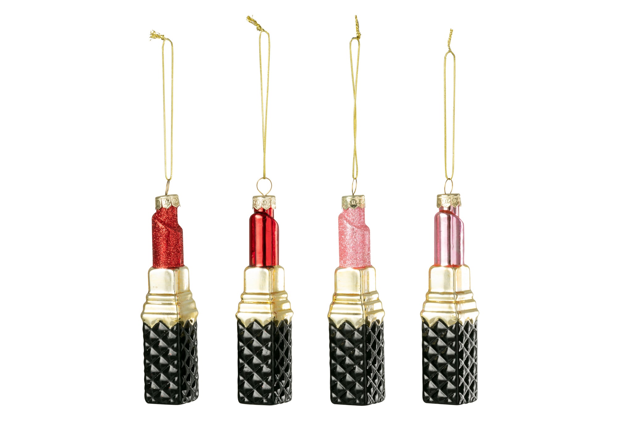 Hanger Lipstick Glas Rood/Roze Assortiment Van 4
