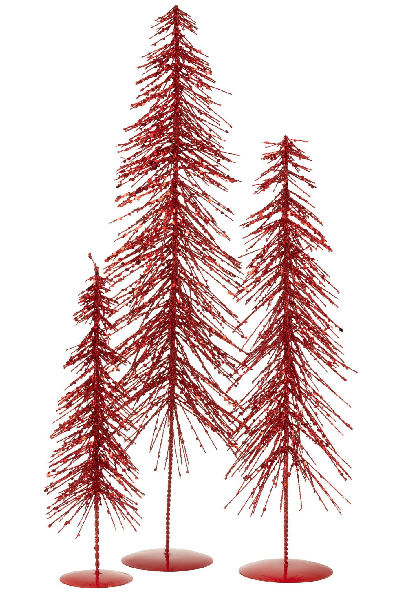 Kerstboom Glitters Plastic Kerst Rood Groot