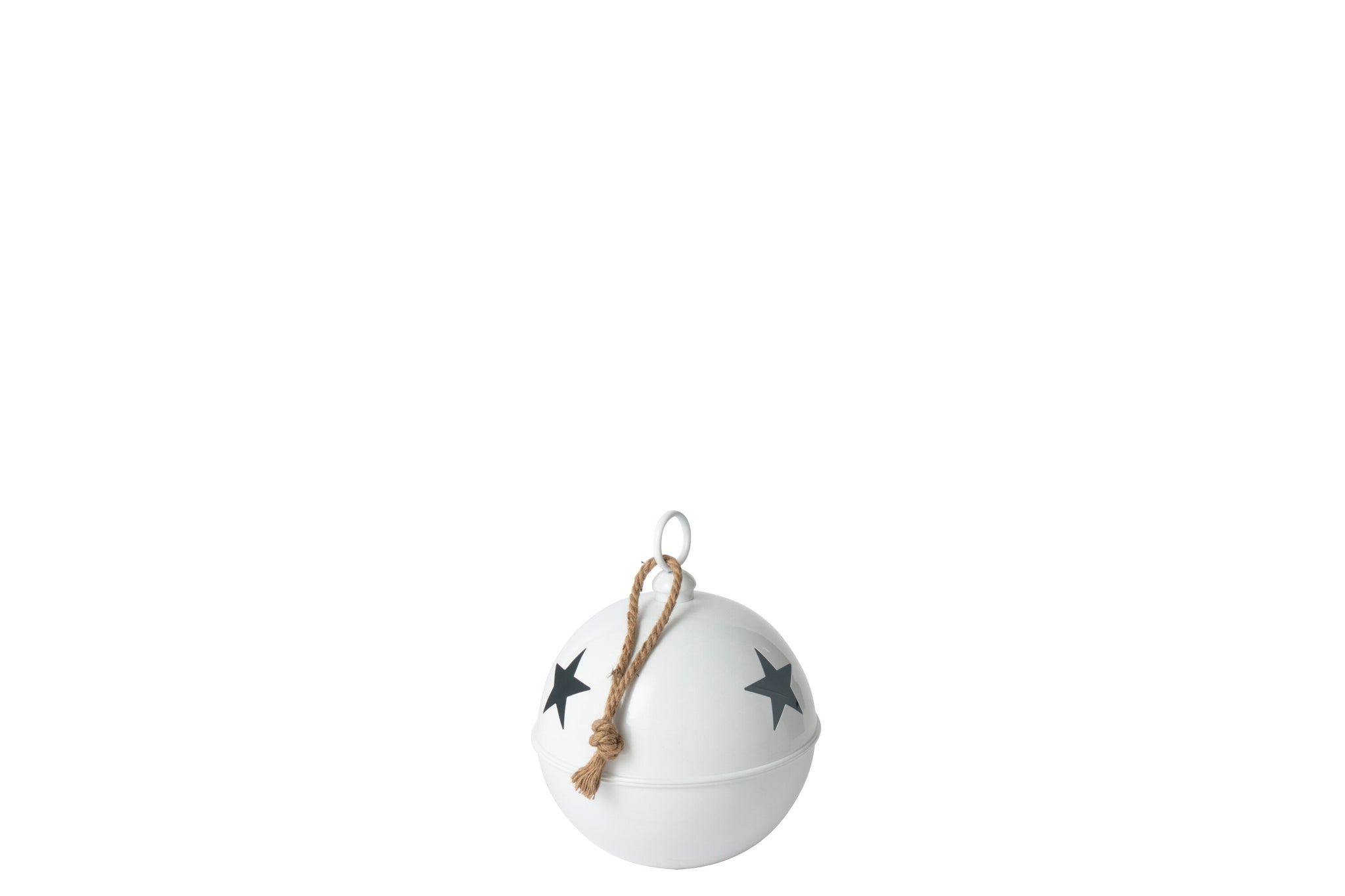 Kerstbal heldere bal ijzer wit medium