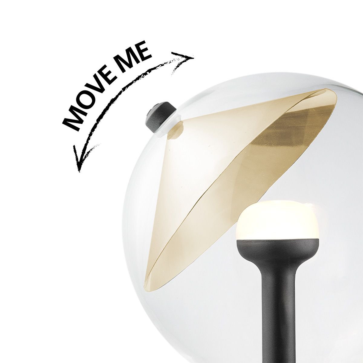 dimbare LED lamp Cone goud G120 E27 5W 400Lm