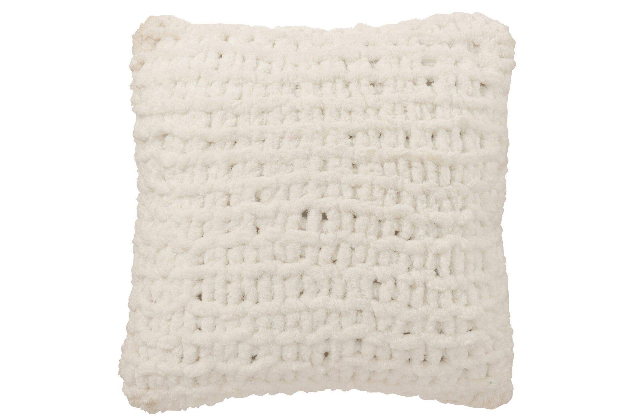 Kussen Gebreid Polyester Wit/Kerst Rood