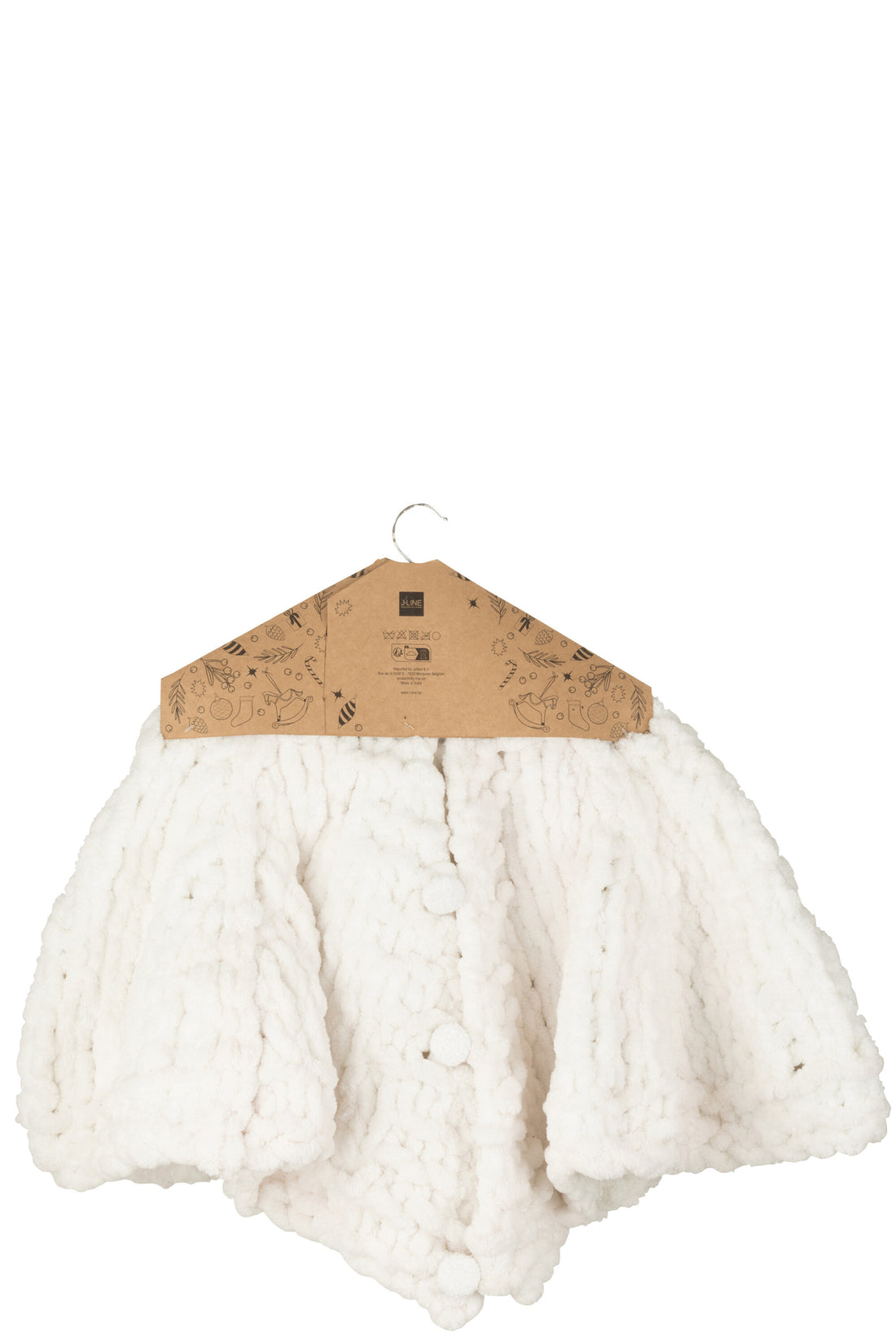 Kerstboomrok Gebreid Polyester Wit