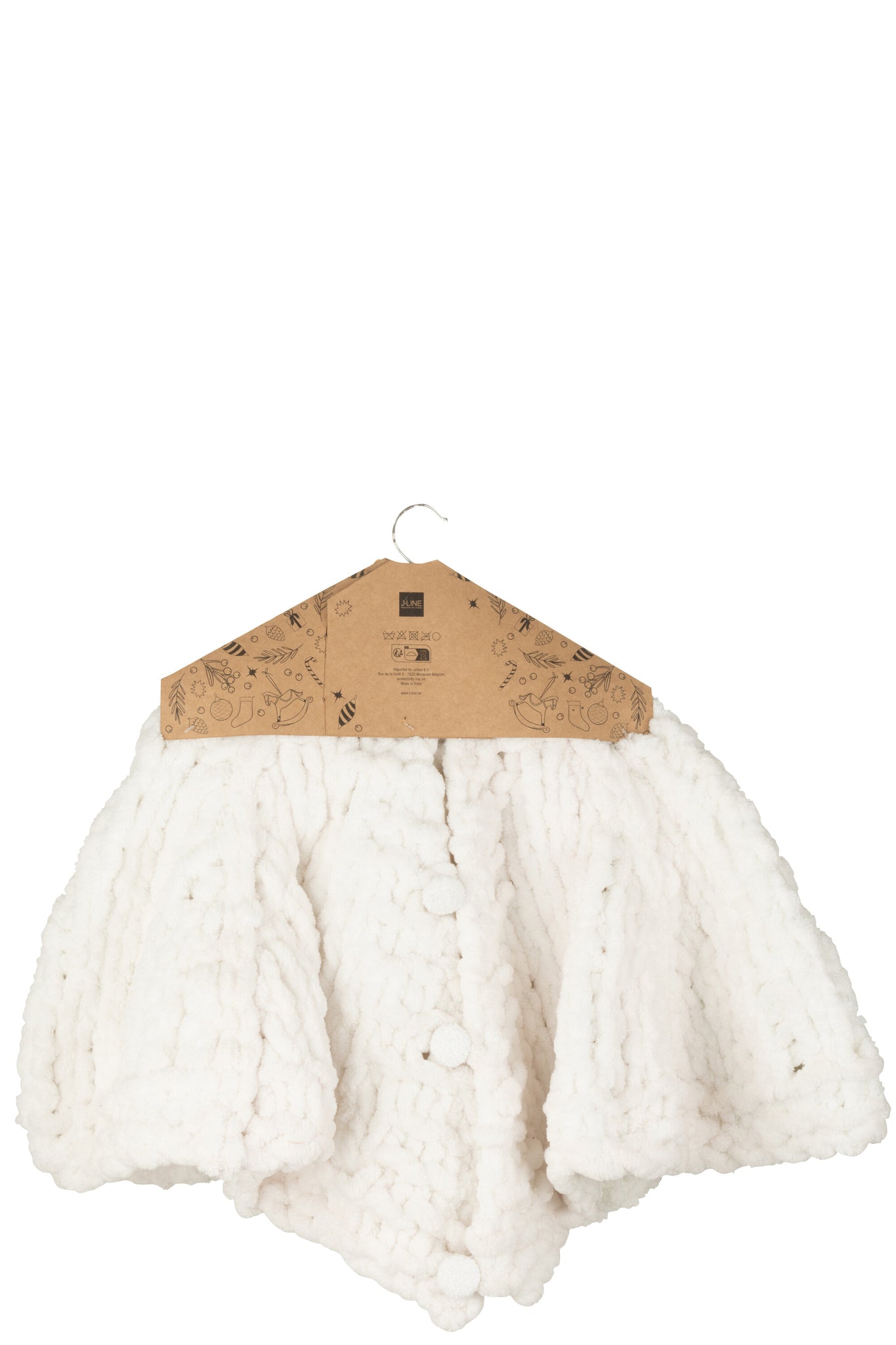 Kerstboomrok Gebreid Polyester Wit