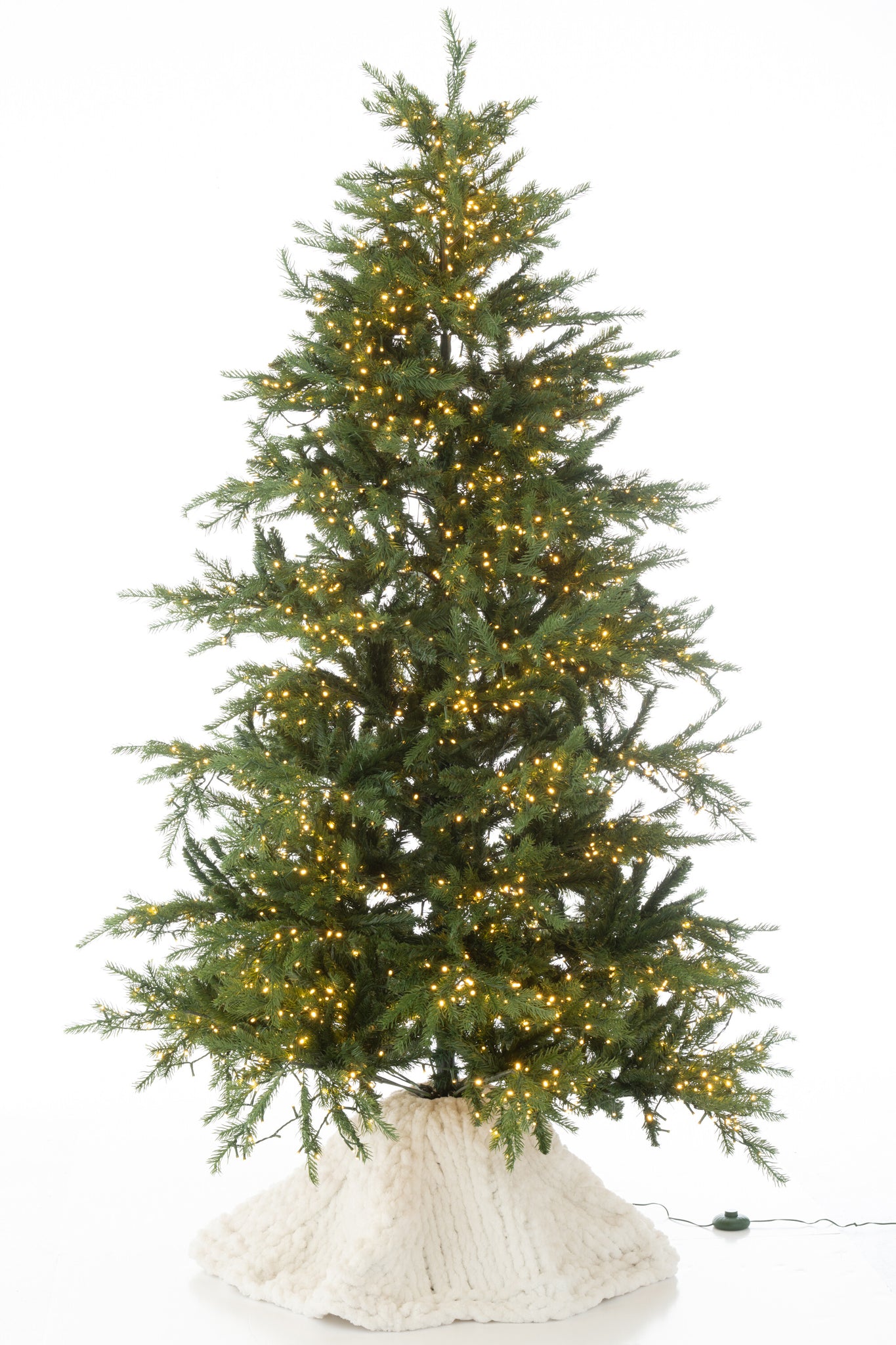 Kerstboomrok Gebreid Polyester Wit