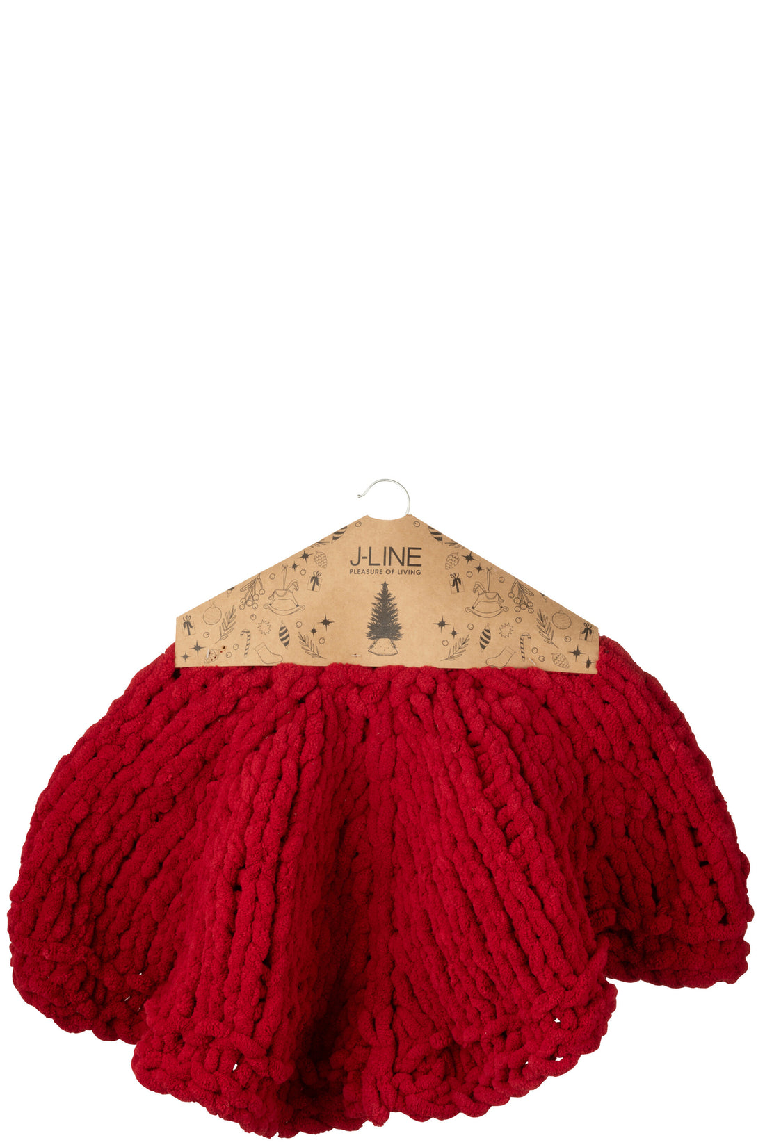 Kerstboomrok Gebreid Polyester Kerst Rood