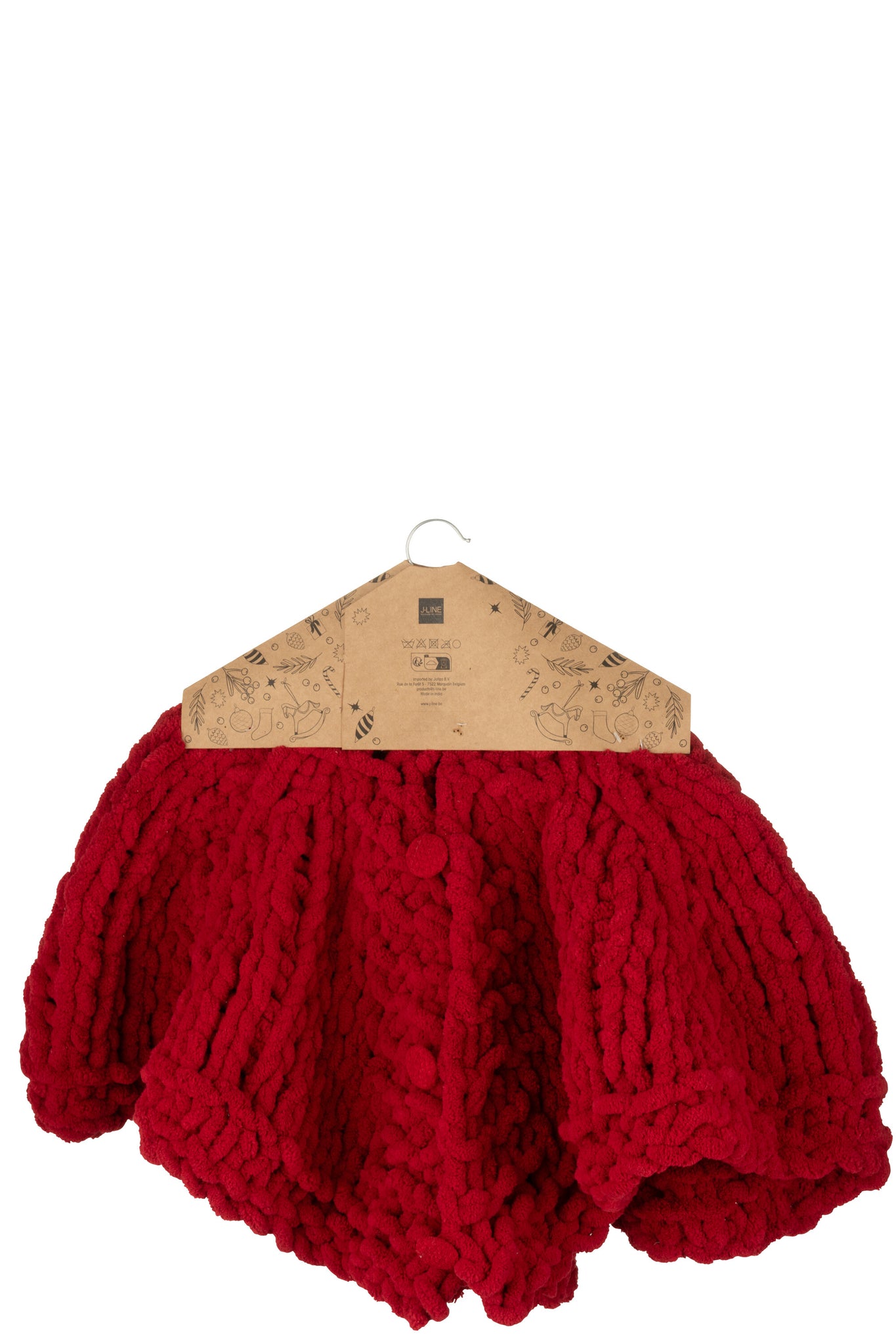 Kerstboomrok Gebreid Polyester Kerst Rood
