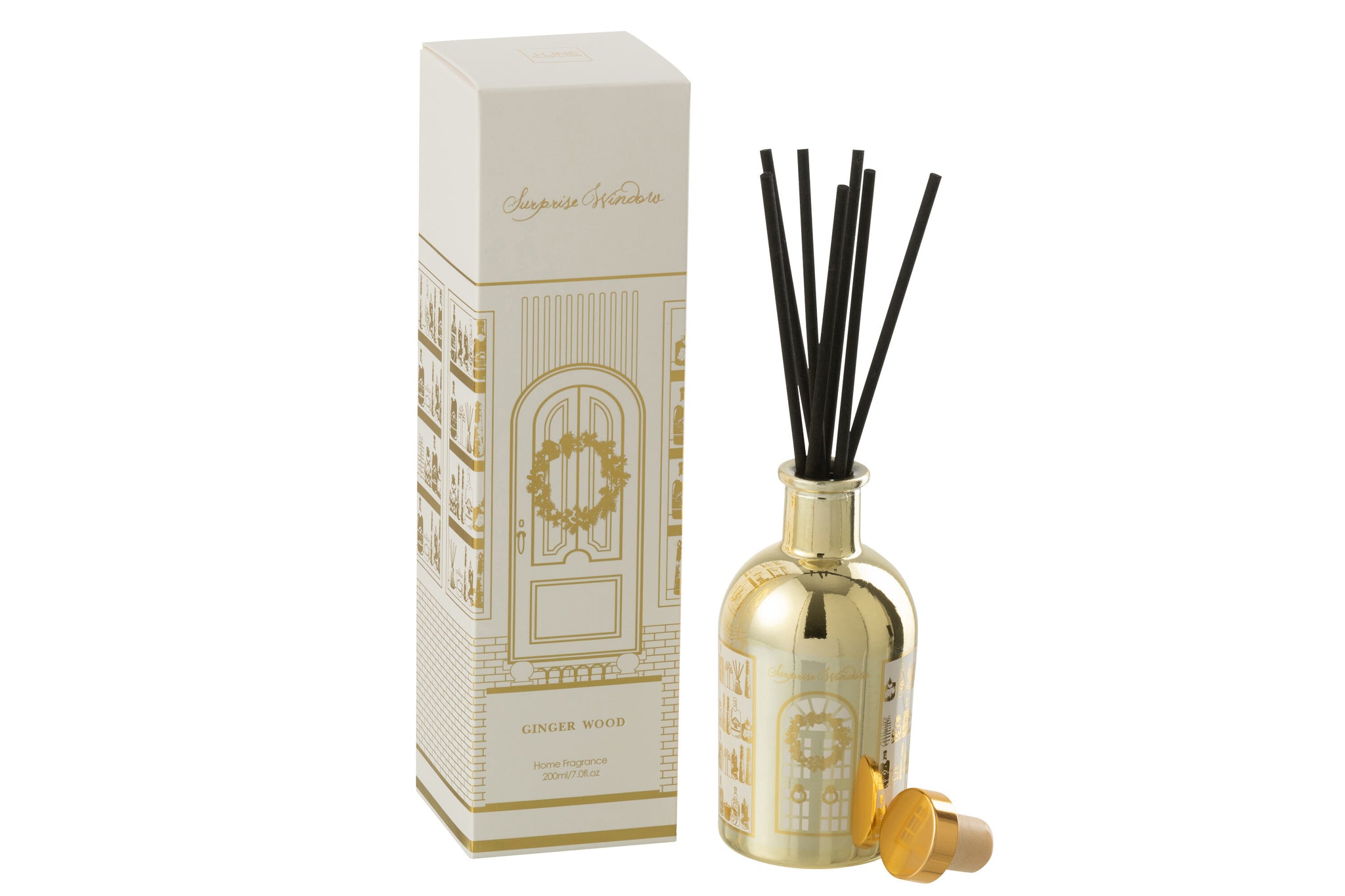 Reed Diffuser Verassing Raamgeur Olie Wit/Goudkleurig