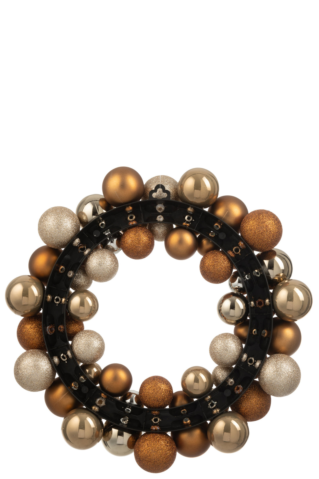 Krans Kerstballen Kunststof Bruin