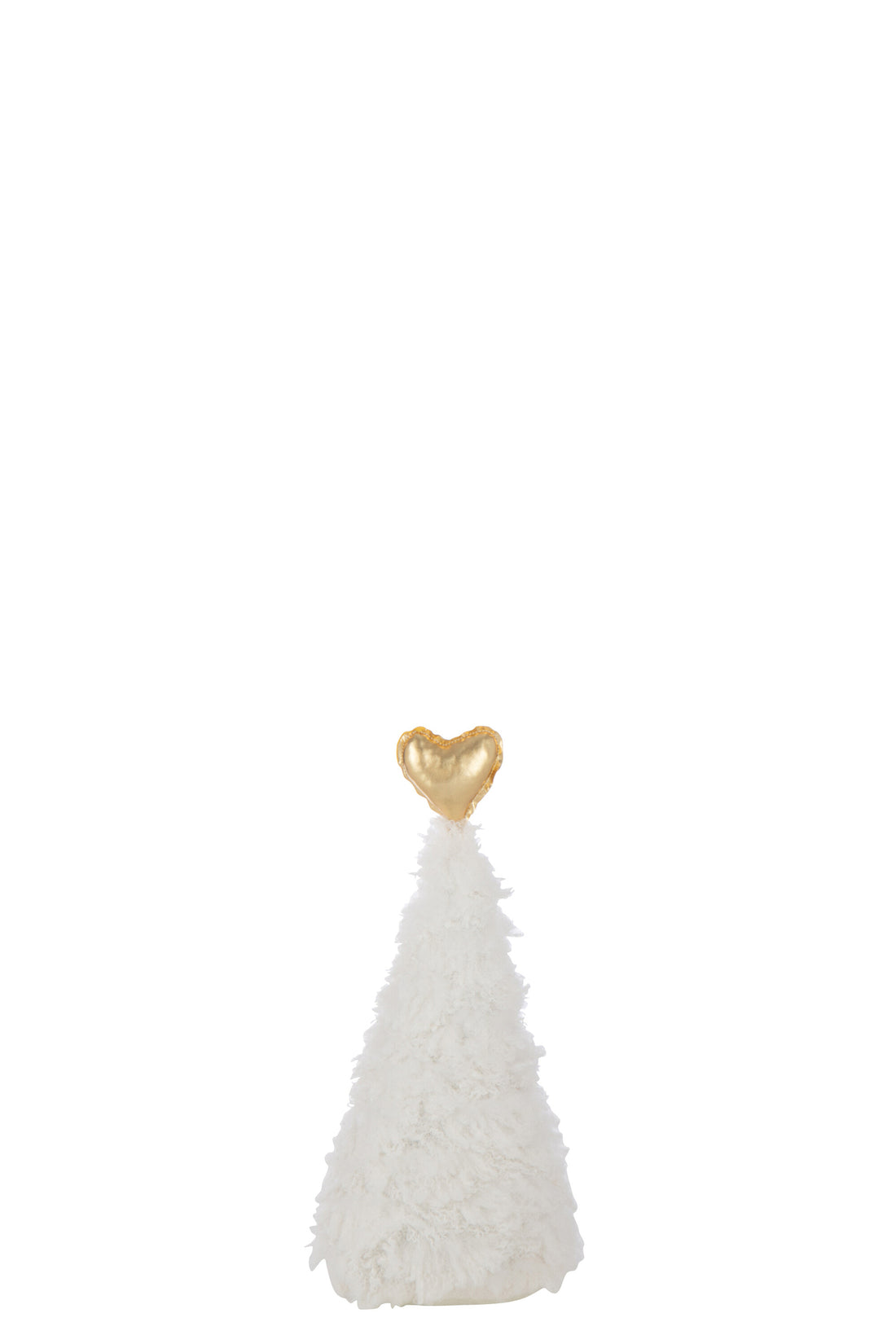 Kerstboom Gouden Hart Polyester Wit/Goudkleurig Klein