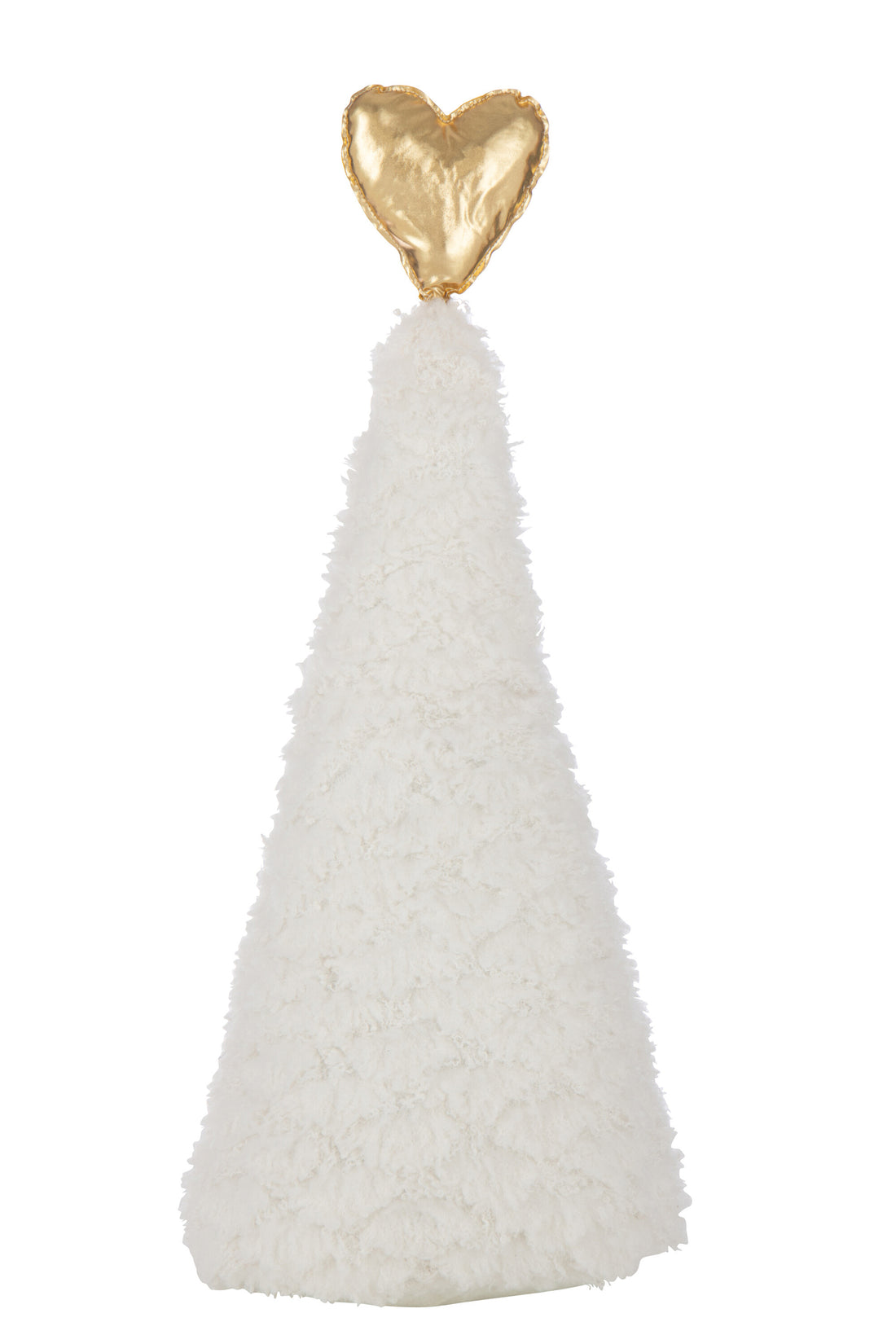 Kerstboom Gouden Hart Polyester Wit/Goudkleurig Groot