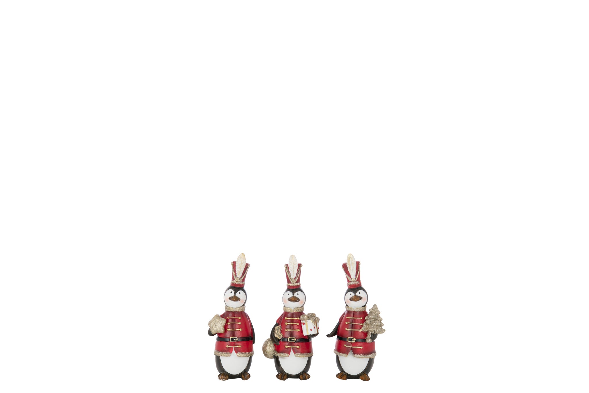Pinguïn Kerst Polyresin Multicolor Klein Assortiment Van 3