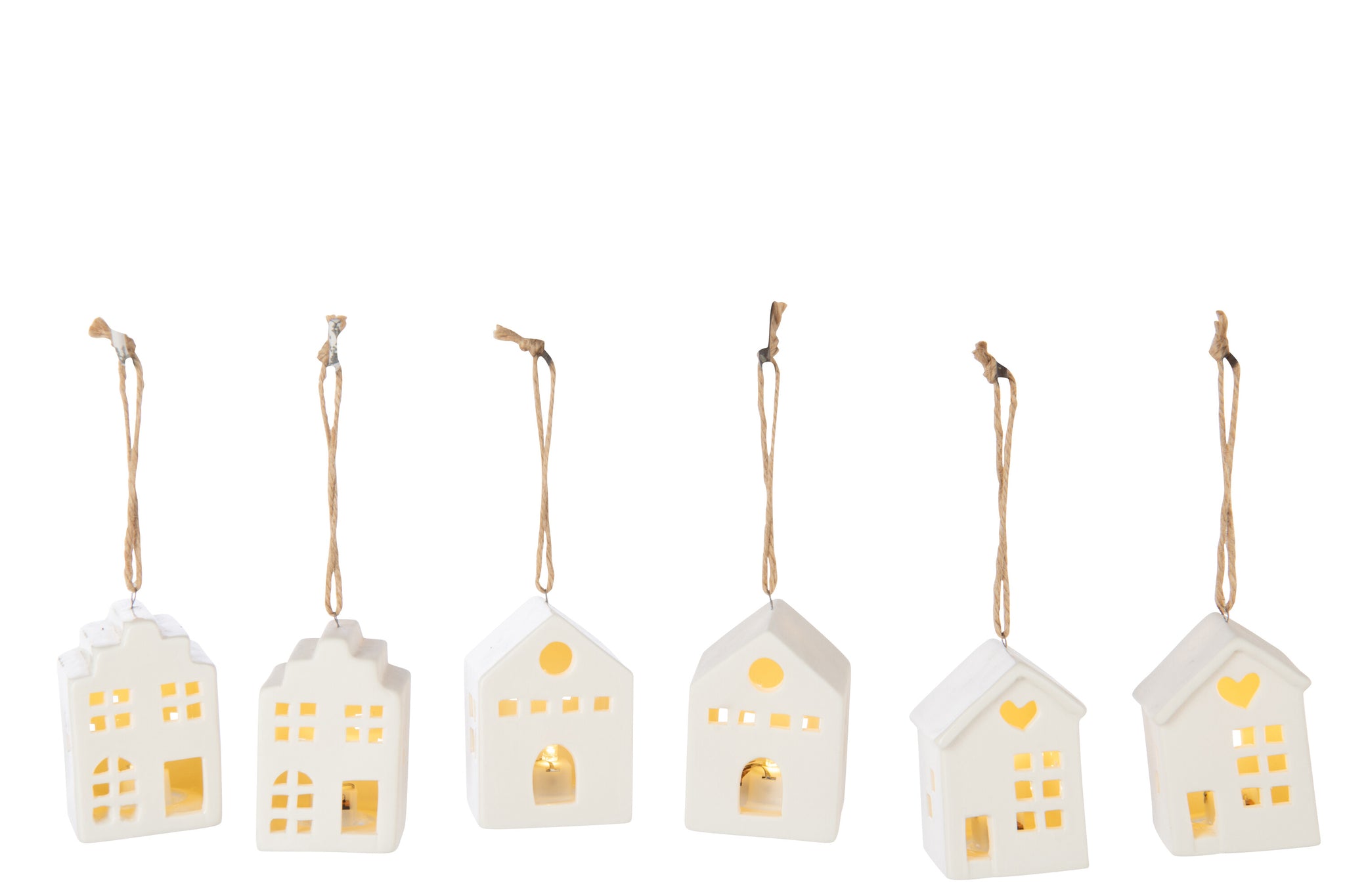 Hanger Led Huis Klei Wit Assortiment Van 6