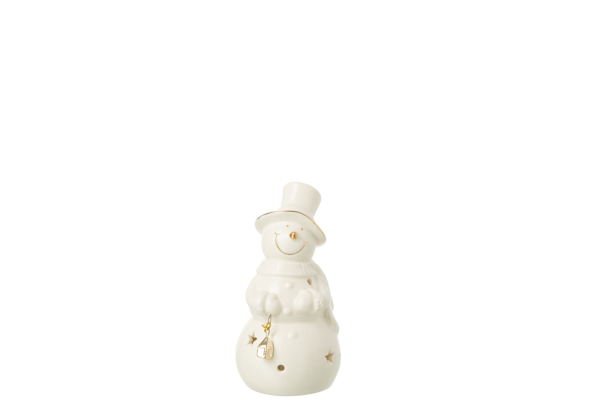 Sneeuwpop Led Porselein Ecru Klein